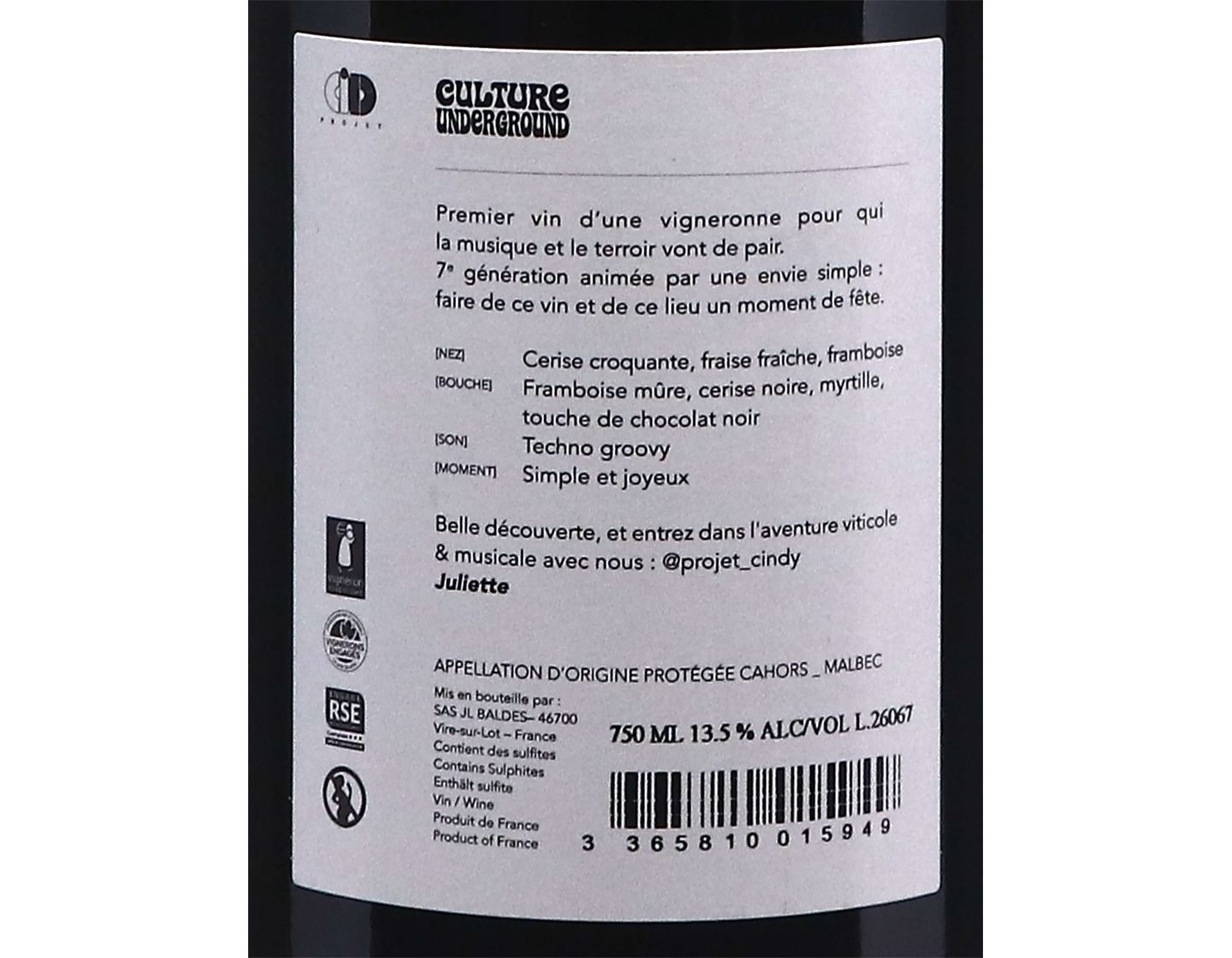 Cahors Culture Underground Clos Triguedina 2023