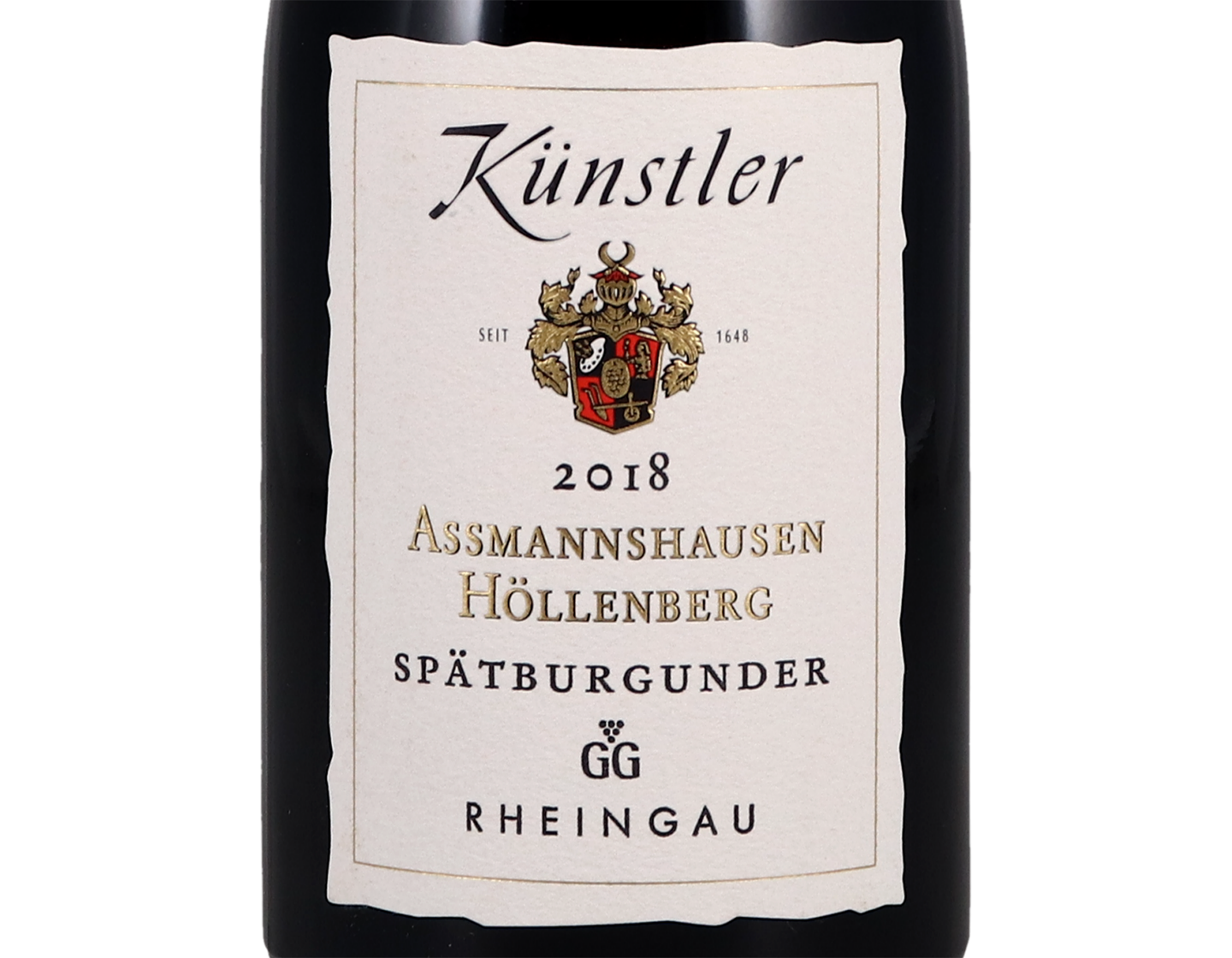 Half bottle of Assmansshauser Hollenberg Pinot Noir GG Kunstler 2018