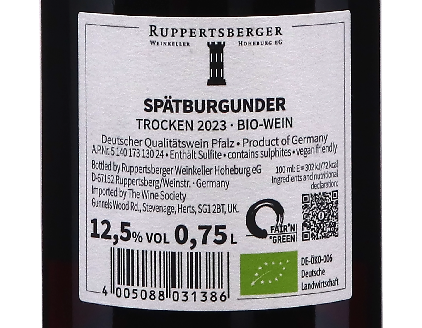Spatburgunder Bio Ruppertsberg 2023 ORGANIC
