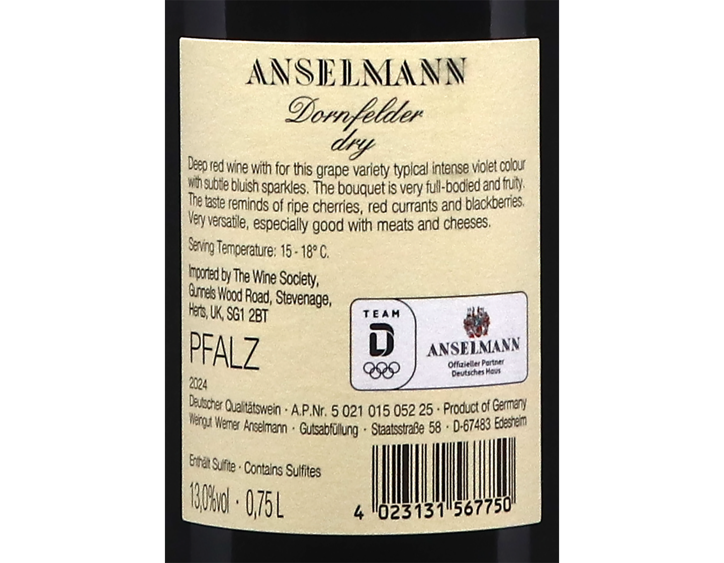 Anselmann Dornfelder 2024