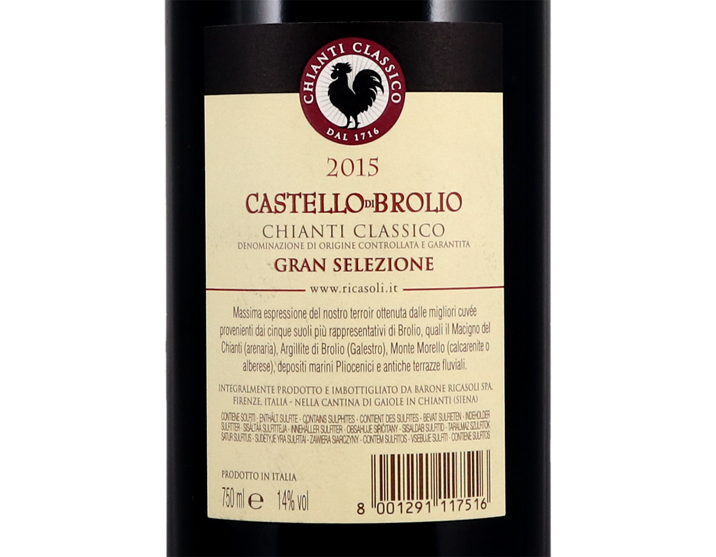 Chianti Classico Gran Selezione Castello di Brolio 2015