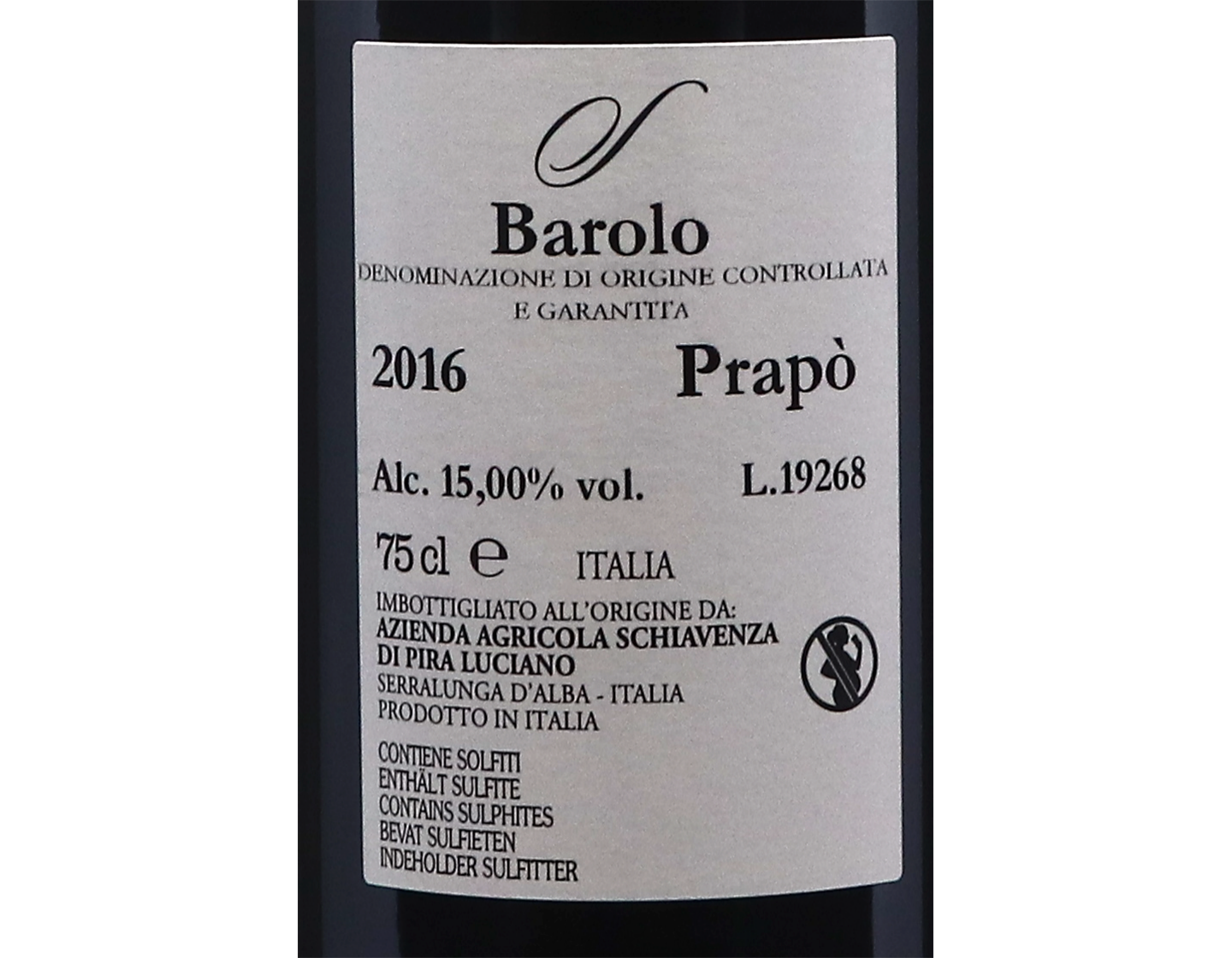 Barolo Prapo Schiavenza 2016