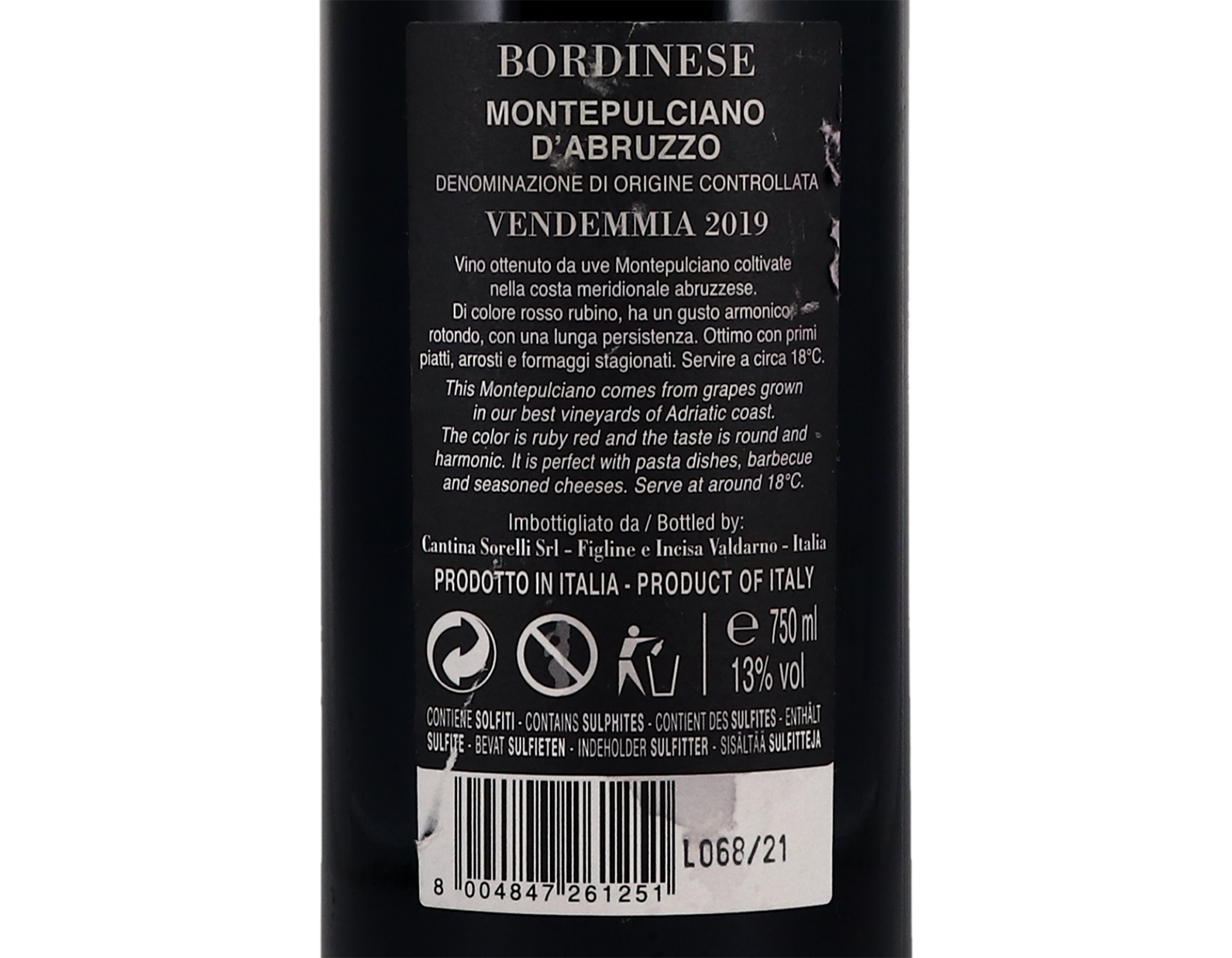 Montepulciano d'Abruzzo, Bordinese 2019