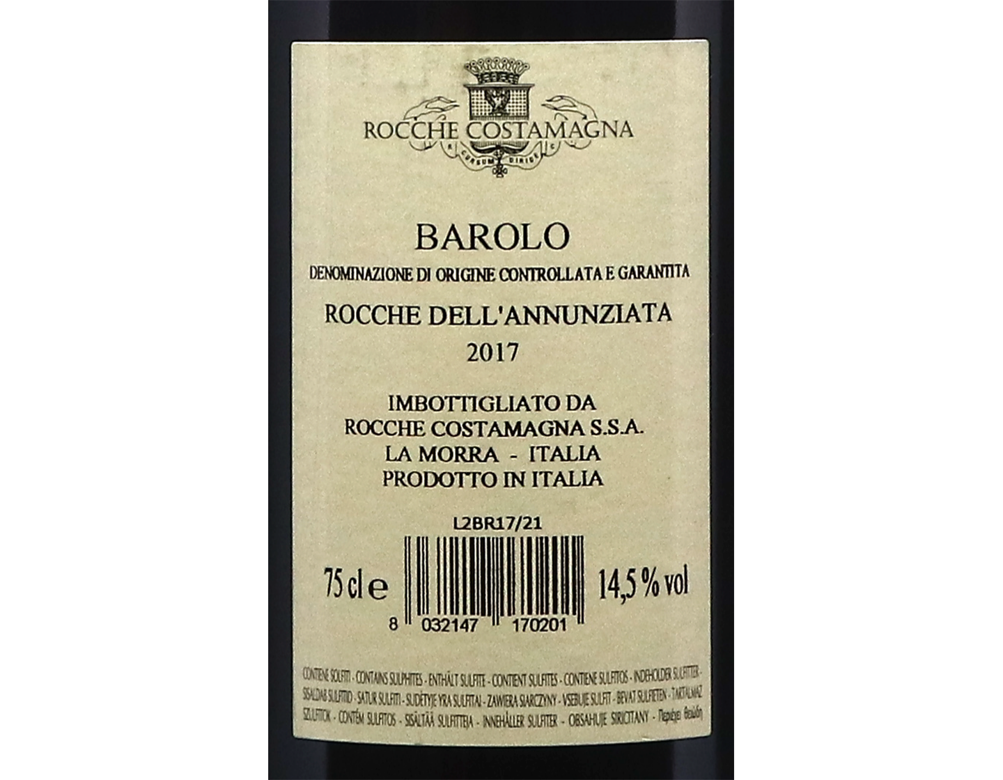 Barolo Rocche dell'Annunziata, Rocche Costamagna 2017