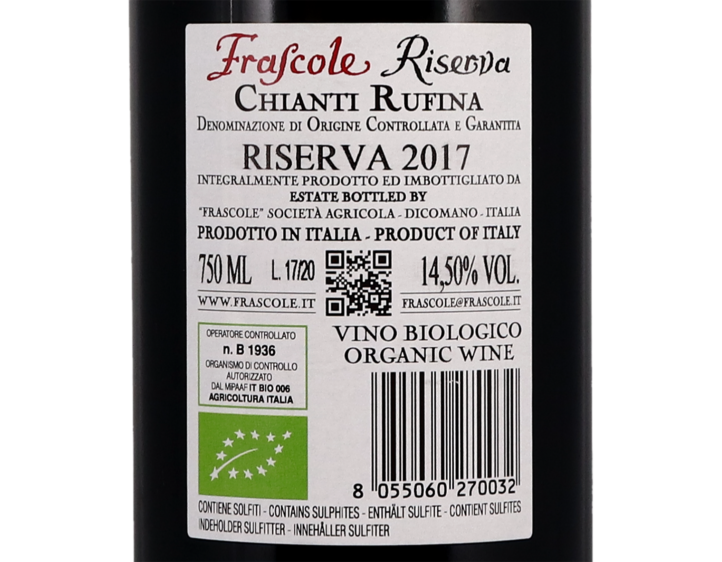 Chianti Rufina Riserva, Frascole 2017