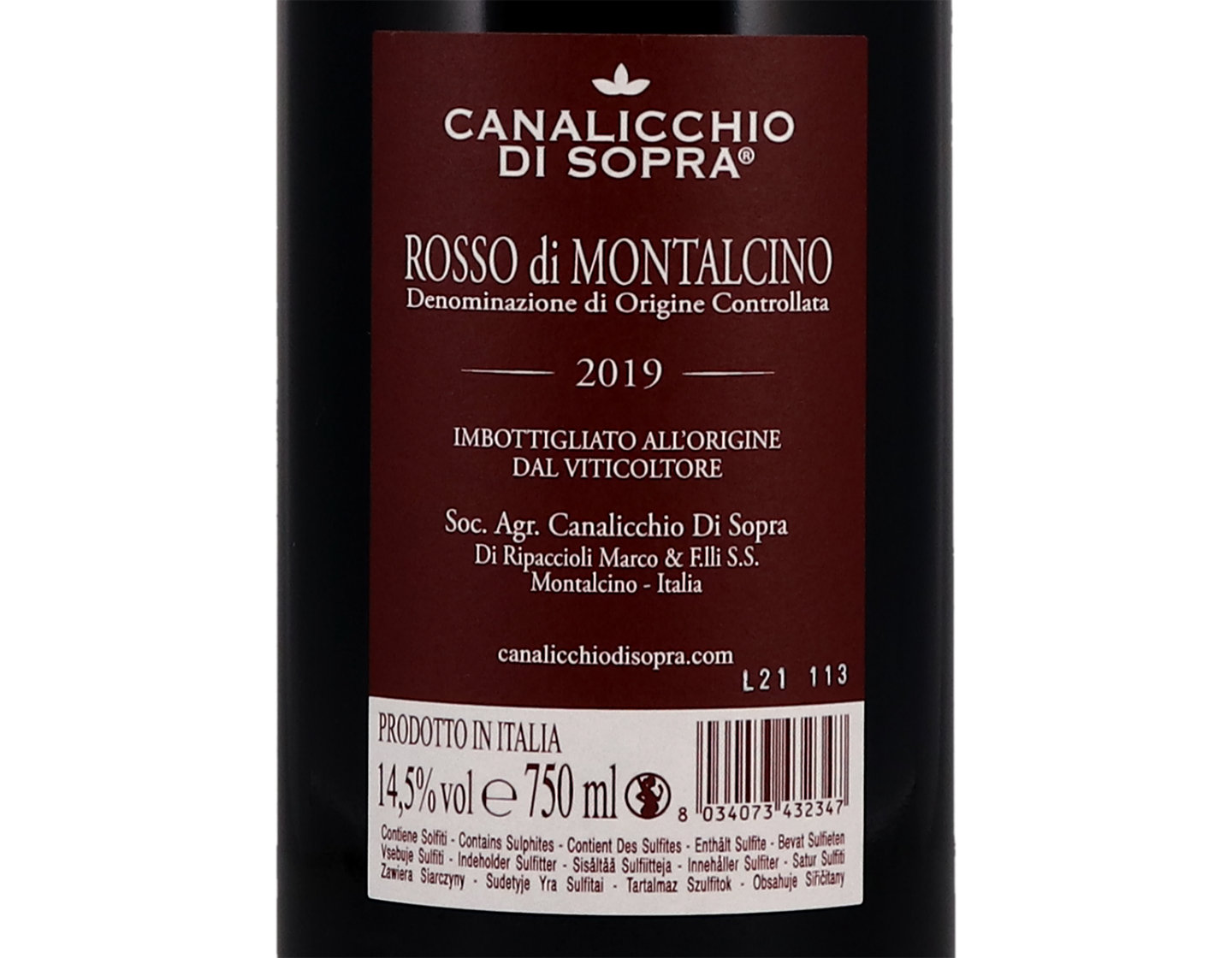 Rosso di Montalcino, Canalicchio di Sopra 2019