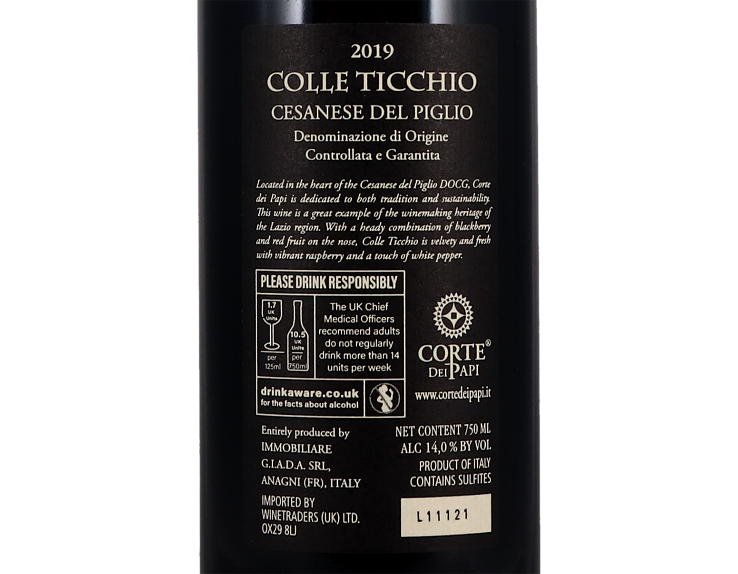 Cesanese del Piglio Colle Ticchio 2019