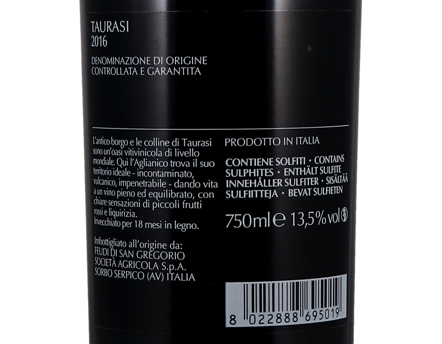 Taurasi, Feudi di San Gregorio 2016