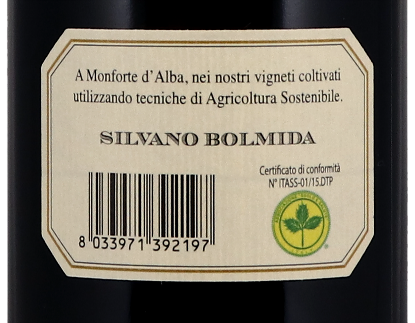 Barbera d'Alba Superiore Conca del Grillo, Silvano Bolmida 2019