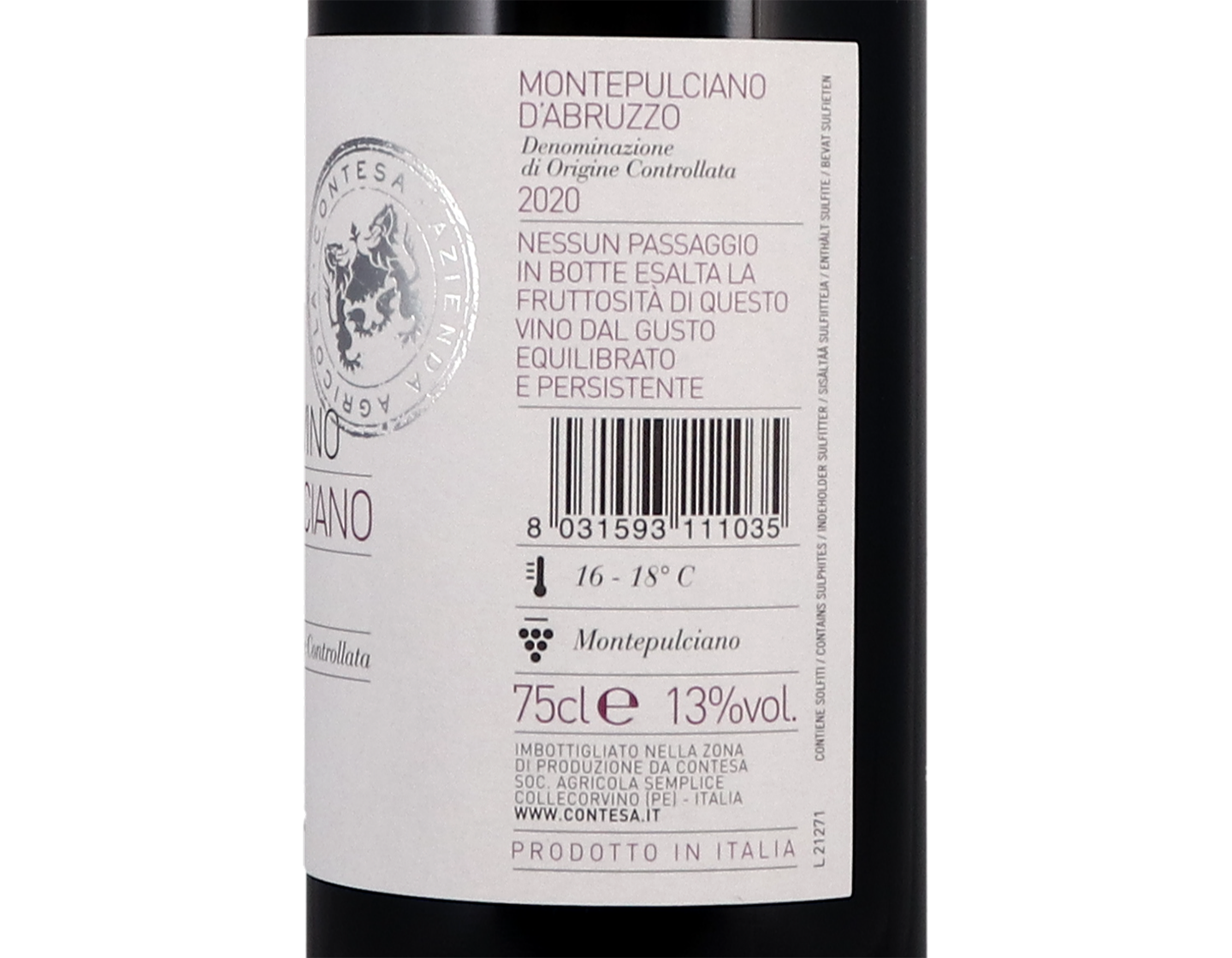 Montepulciano d'Abruzzo, Vigna Corvino 2020