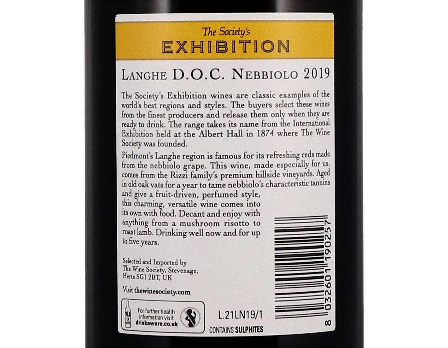 The Society's Exhibition Langhe Nebbiolo 2019