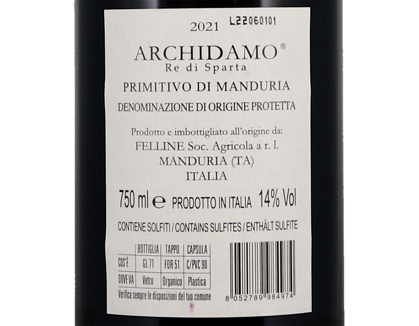 Primitivo di Manduria Archidamo 2021