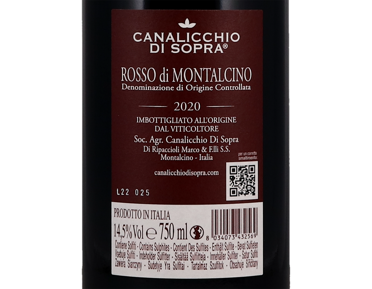 Rosso di Montalcino, Canalicchio di Sopra 2020