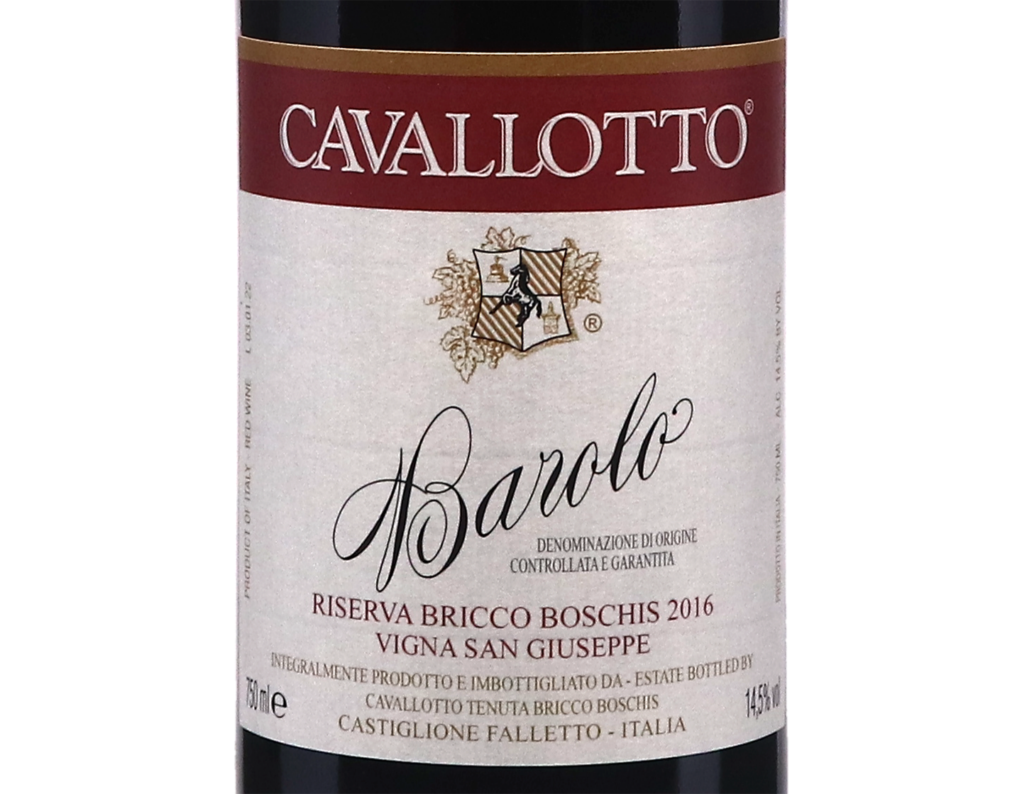 Barolo Riserva Bricco Boschis Vigna San Giuseppe Cavallotto 2016