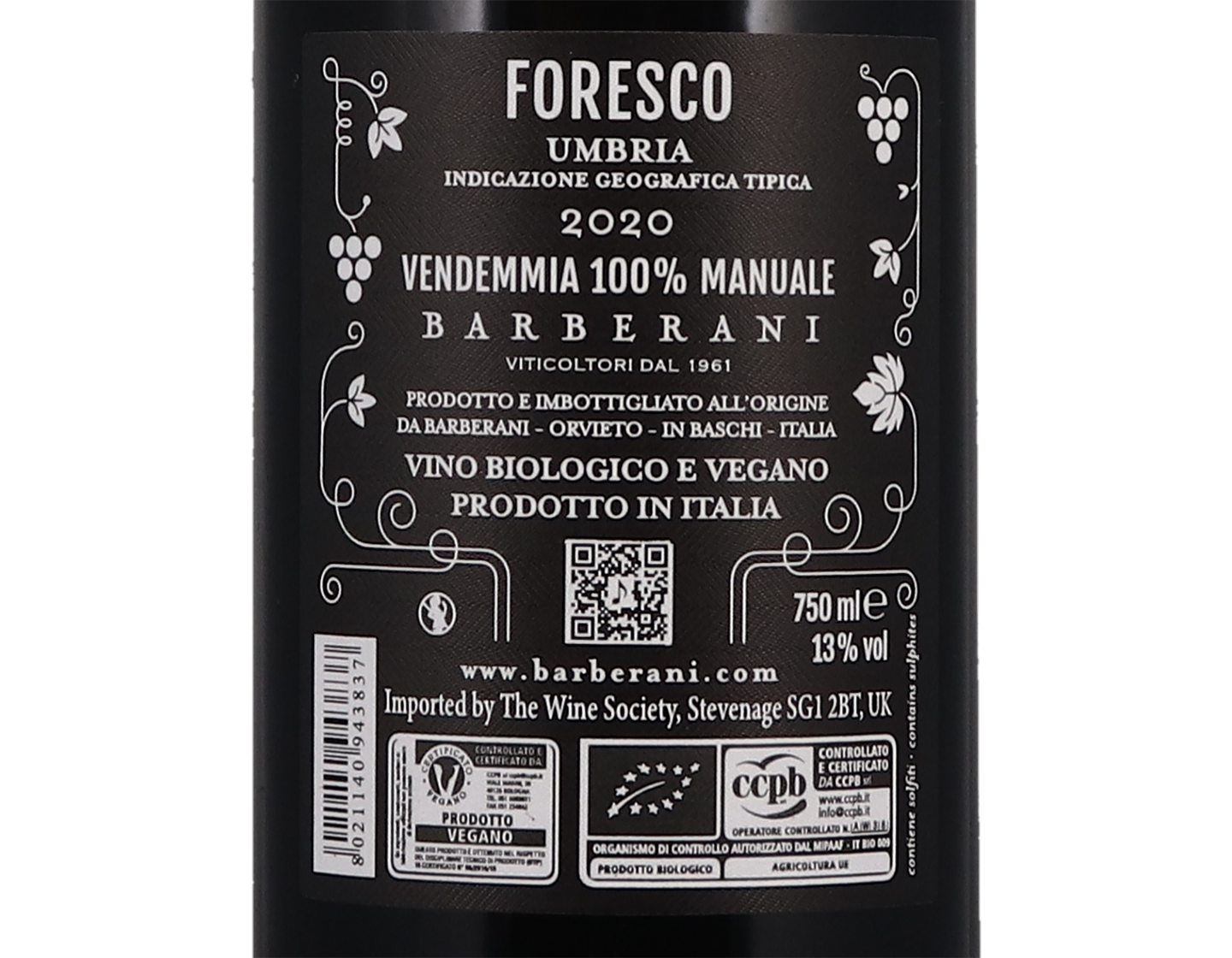 Foresco Umbria Barberani 2020 ORGANIC