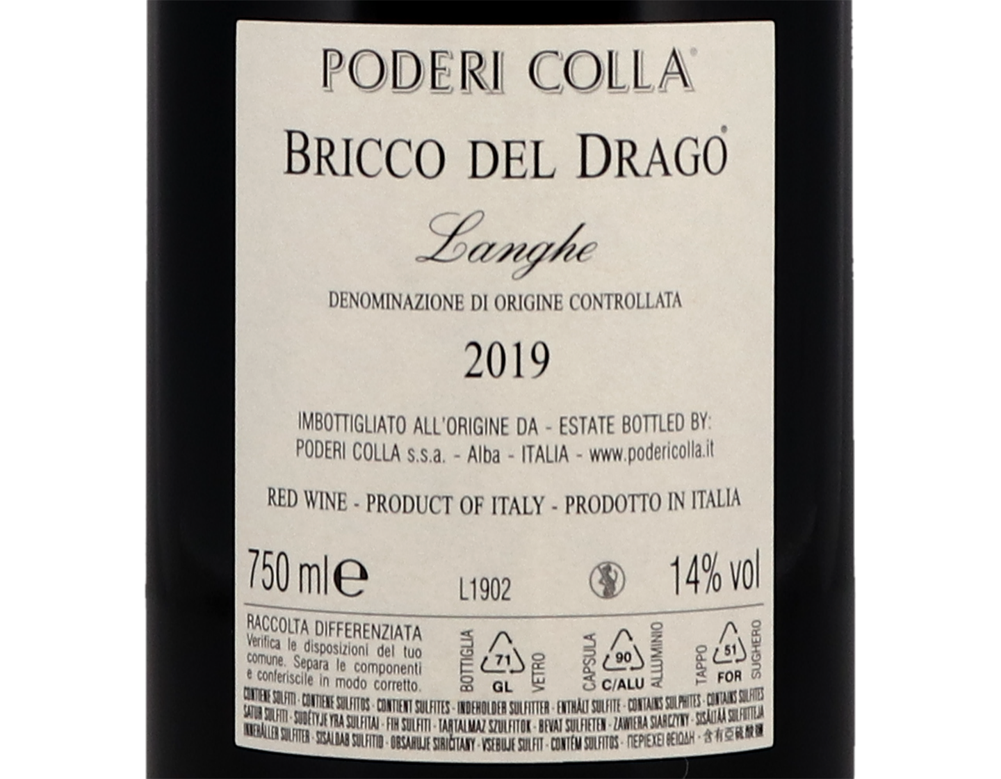 Bricco del Drago Langhe Poderi Colla 2019