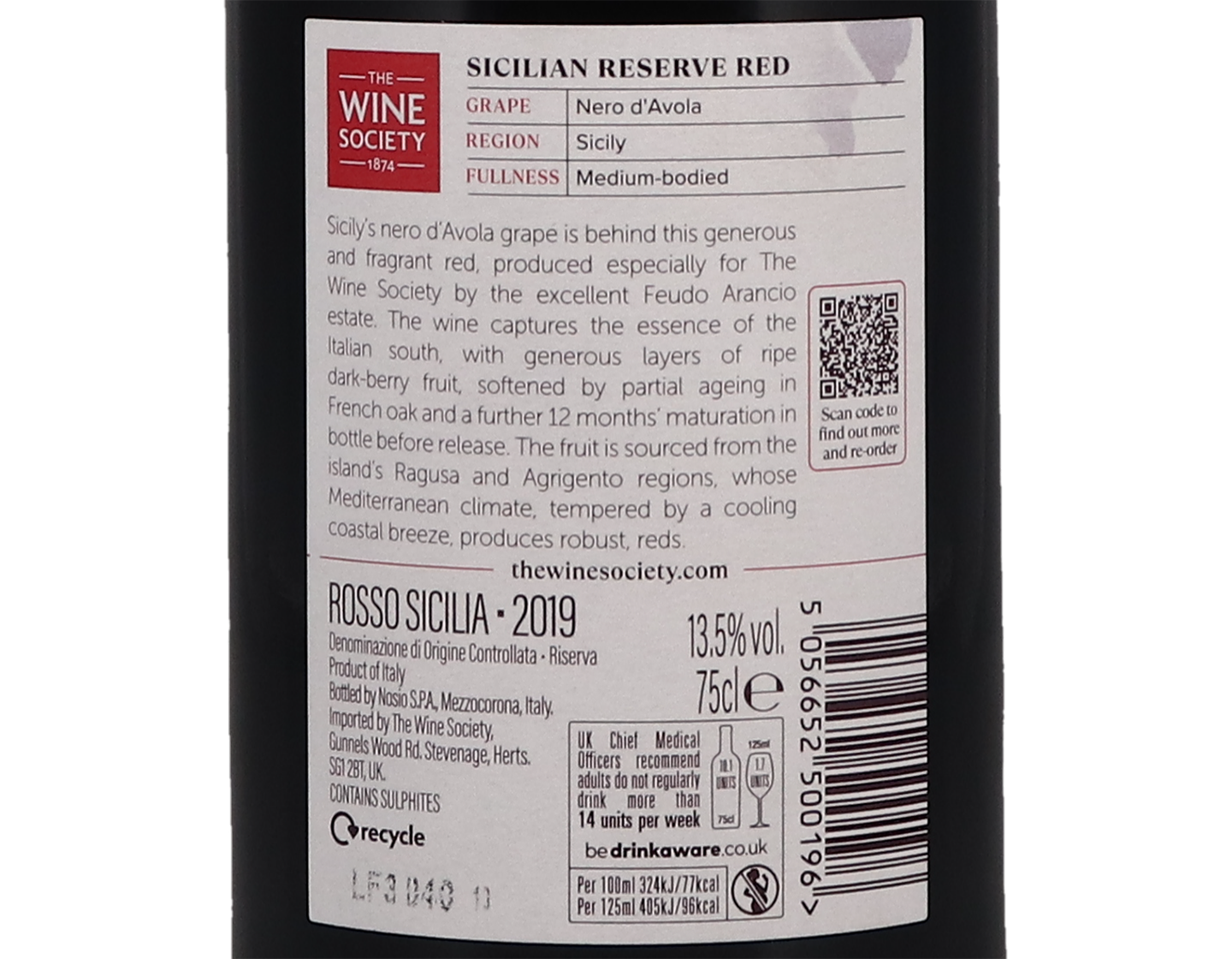 The Society's Sicilian Reserve Red 2019