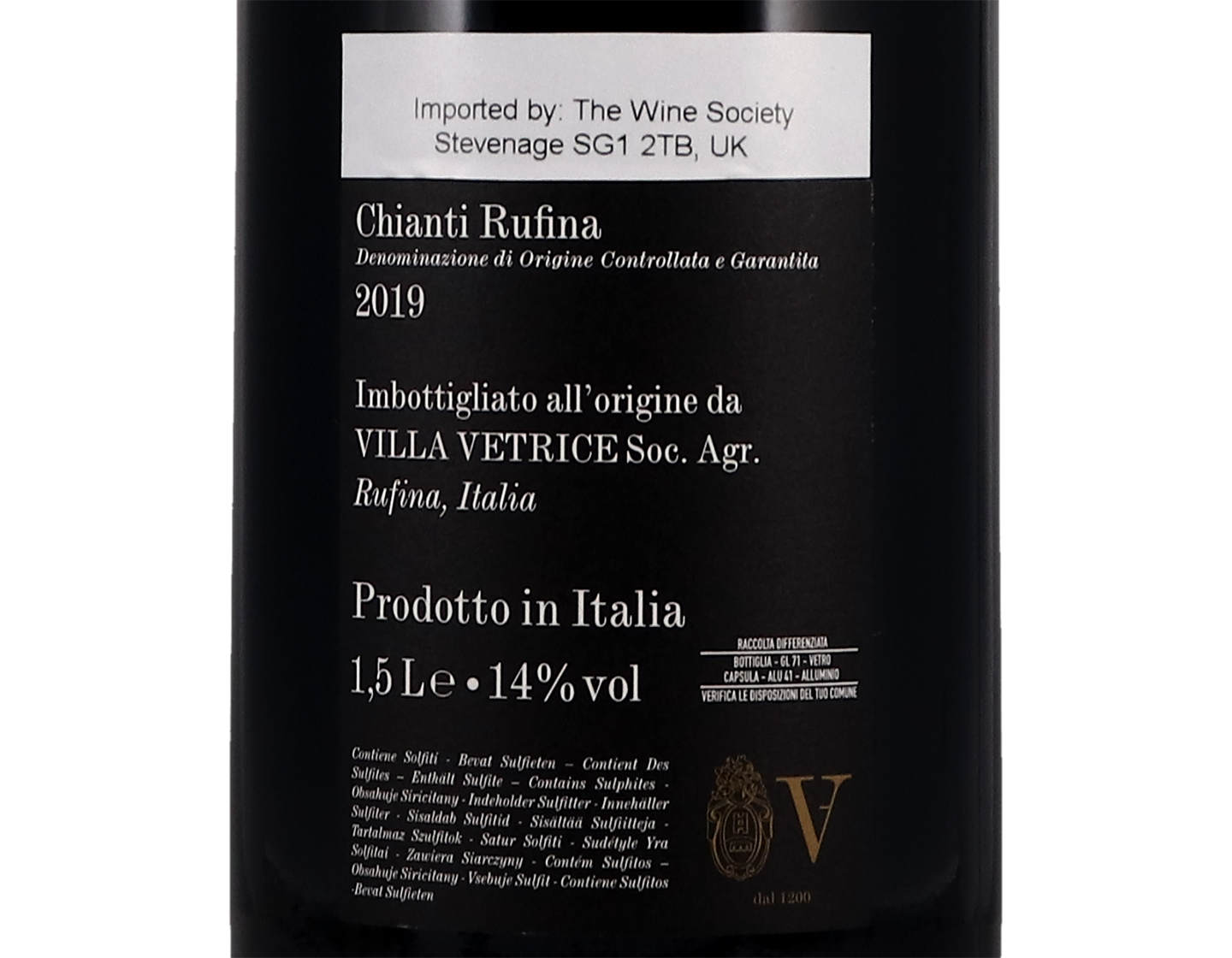 Magnum of Chianti Rufina Villa di Vetrice 2019