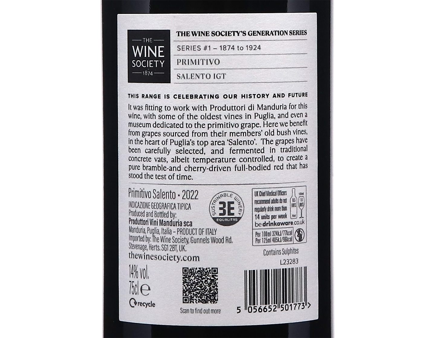 The Society's 150th Anniversary Generation Series Primitivo di Manduria 2022