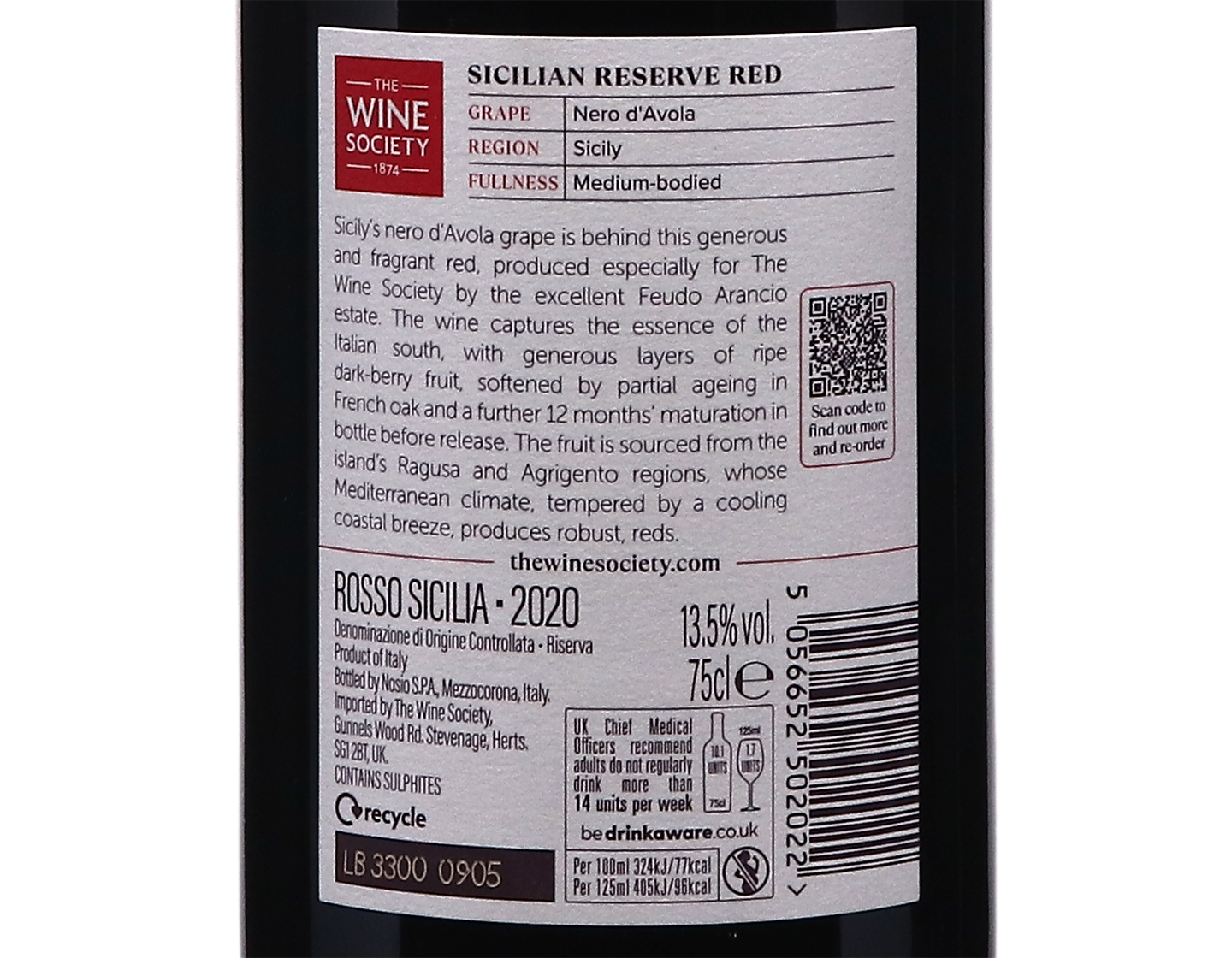 The Society's Sicilian Reserve Red 2020