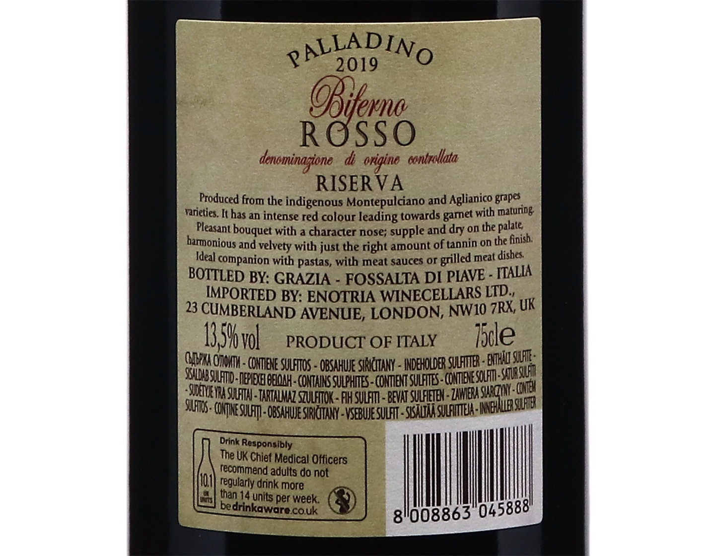 Biferno Rosso Riserva Palladino 2019