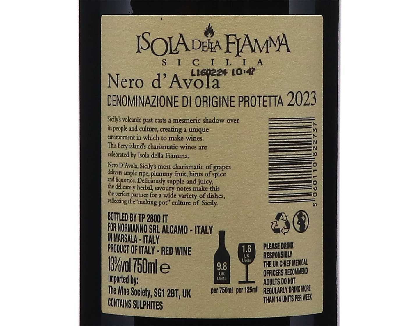Isola della Fiamma Nero d'Avola 2023