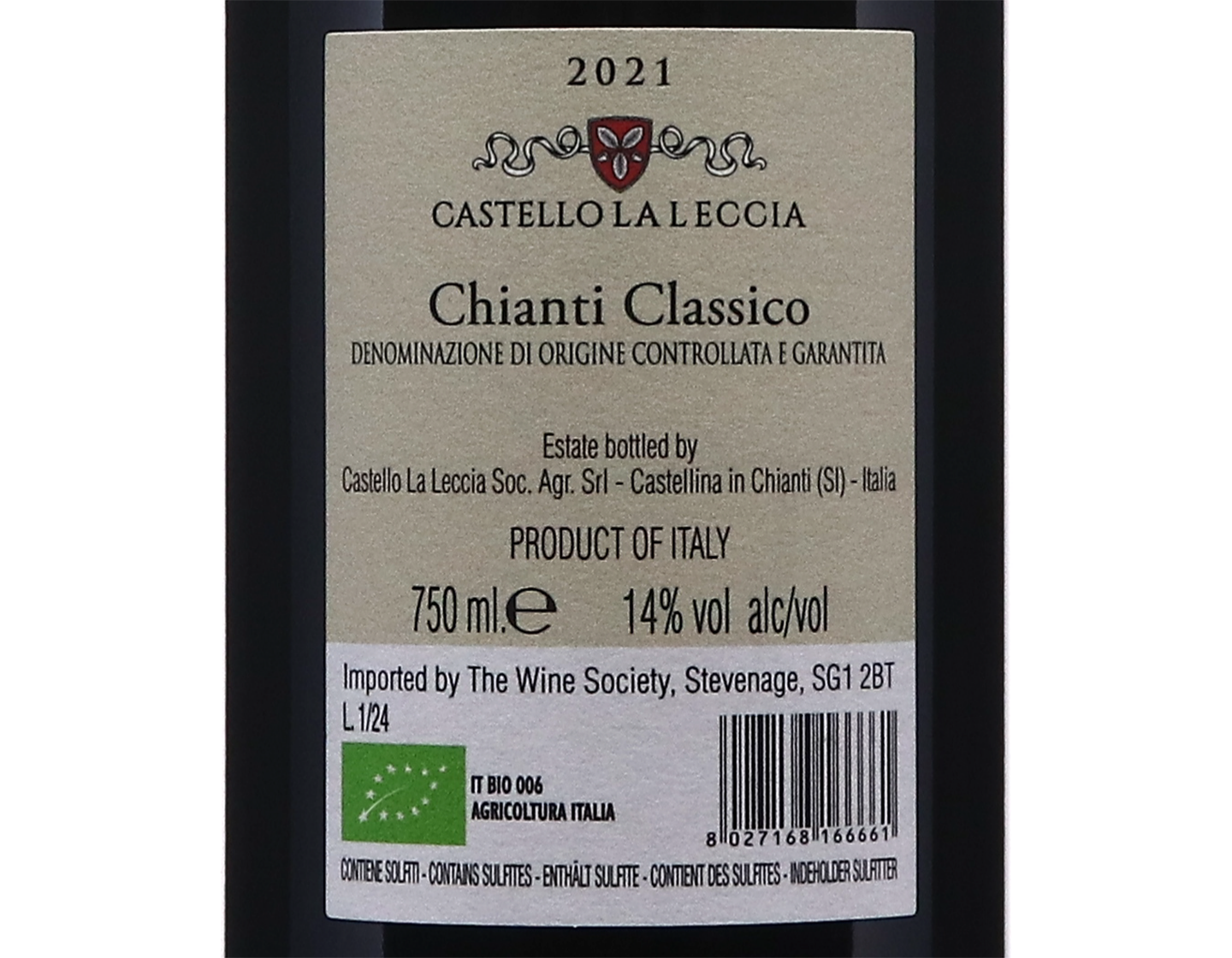 Chianti Classico Castello La Leccia 2021 ORGANIC