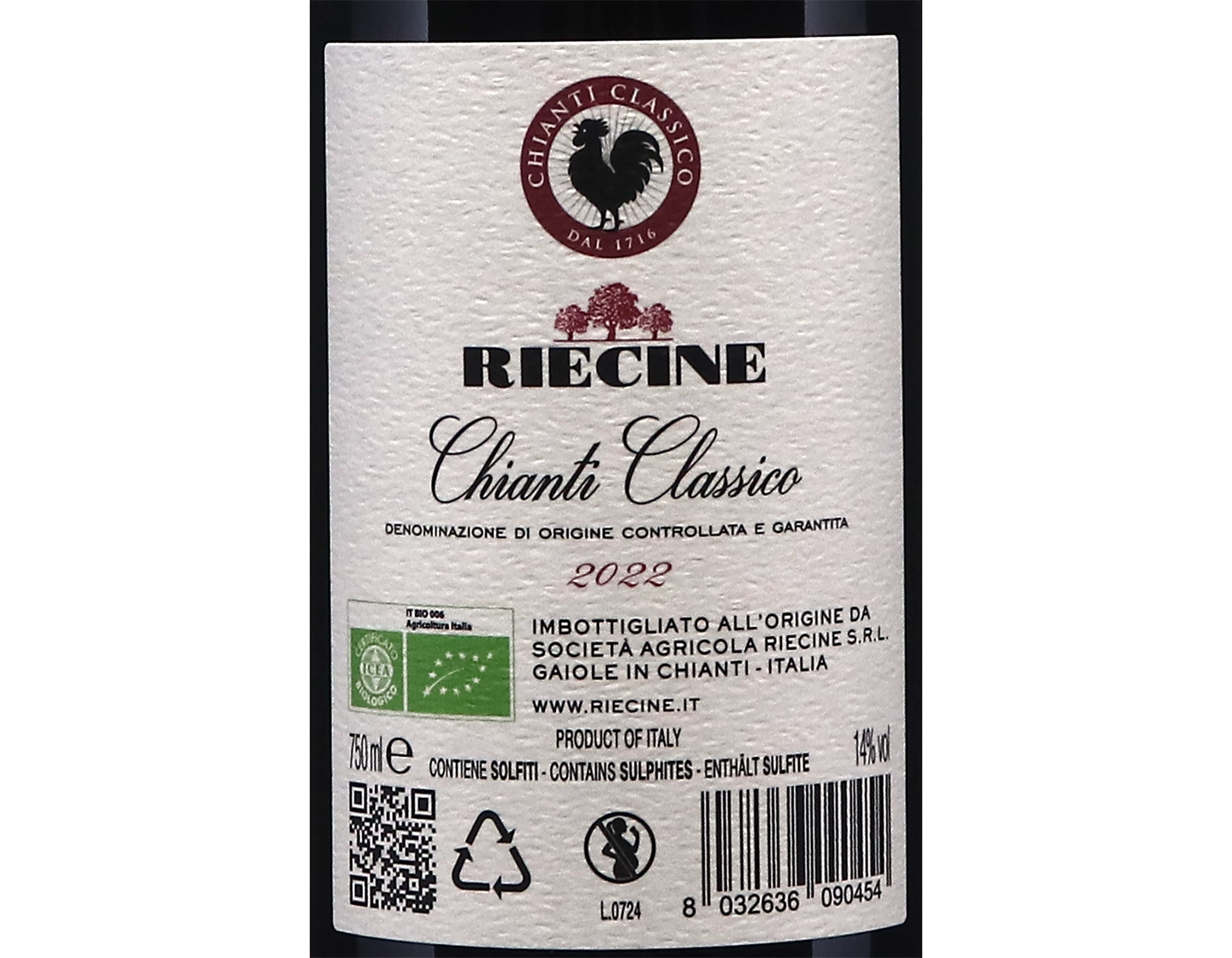 Chianti Classico Riecine 2022