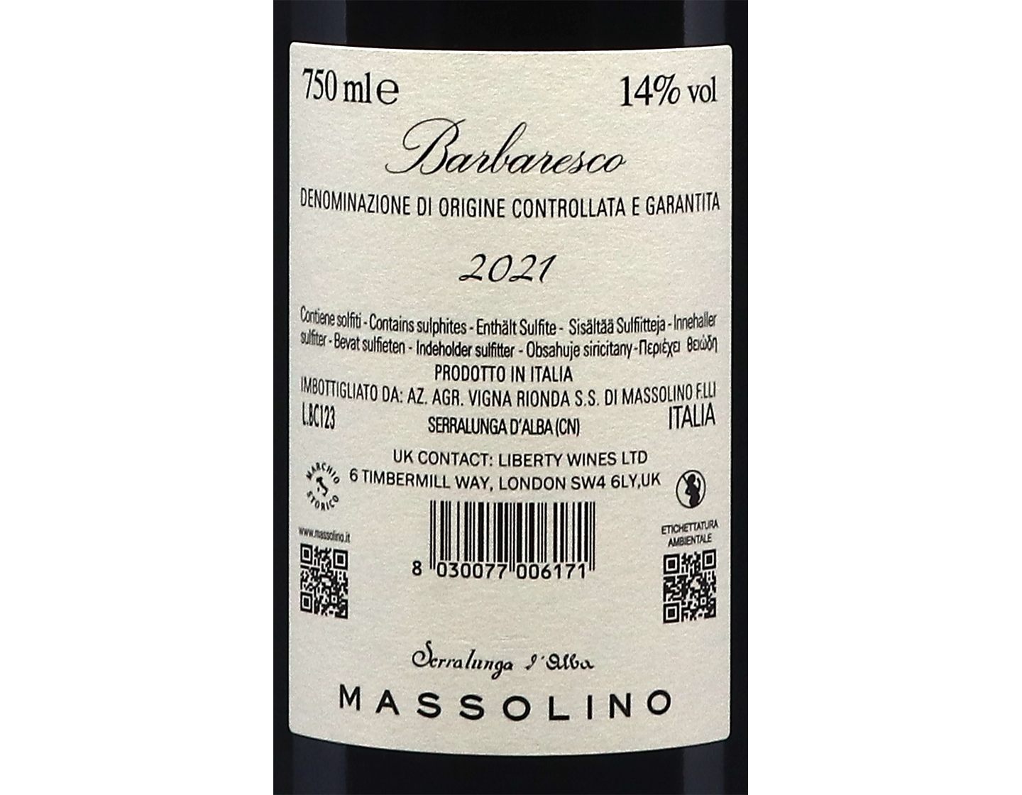 Barbaresco, Massolino 2021