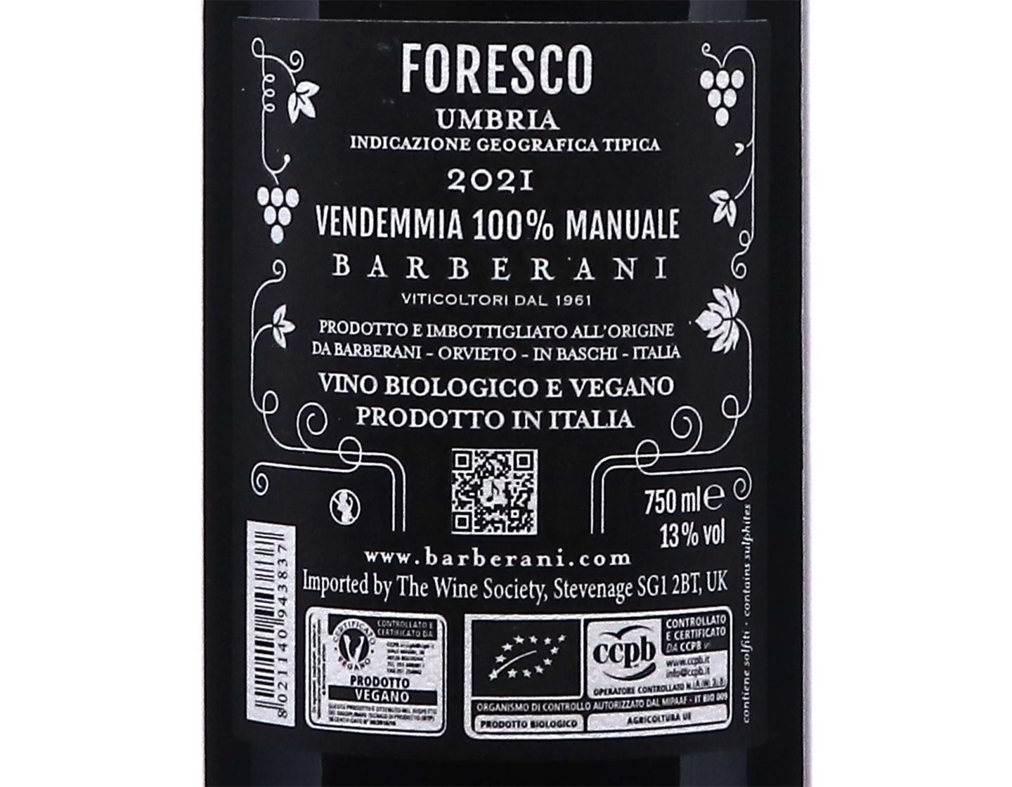 Foresco Umbria Barberani 2021 ORGANIC