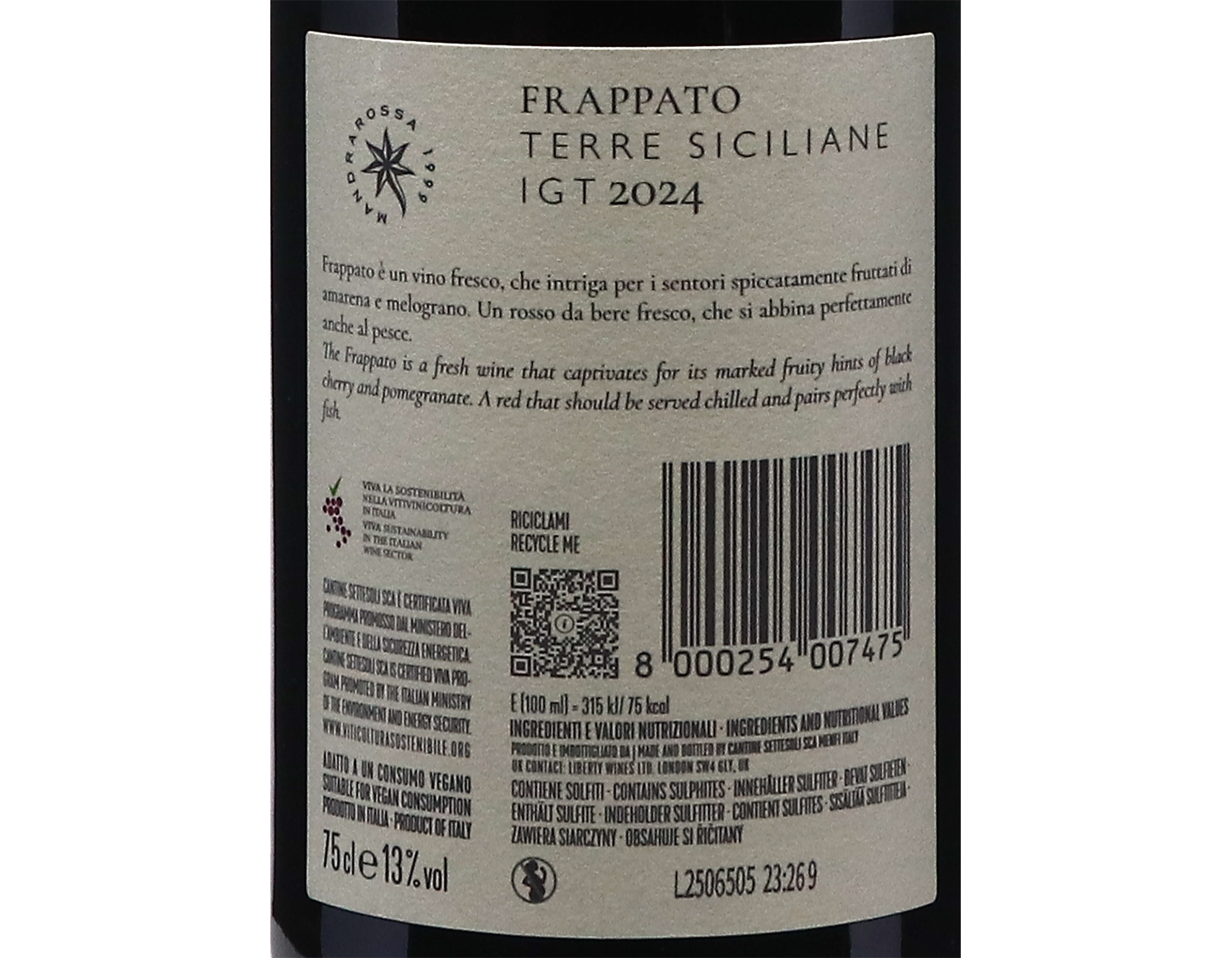 Frappato Costadune Mandrarossa 2024
