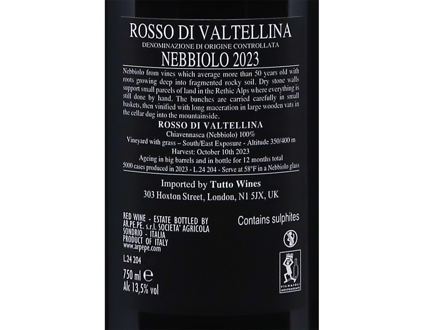 Rosso di Valtellina ARPEPE Nebbiolo 2023