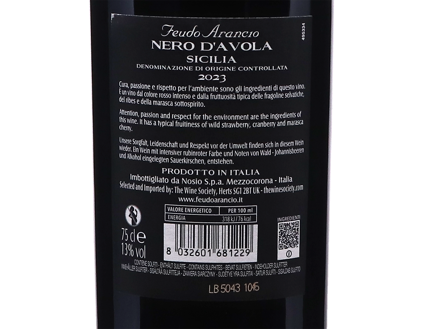 Feudo Arancio Nero d'Avola, Sicilia 2023