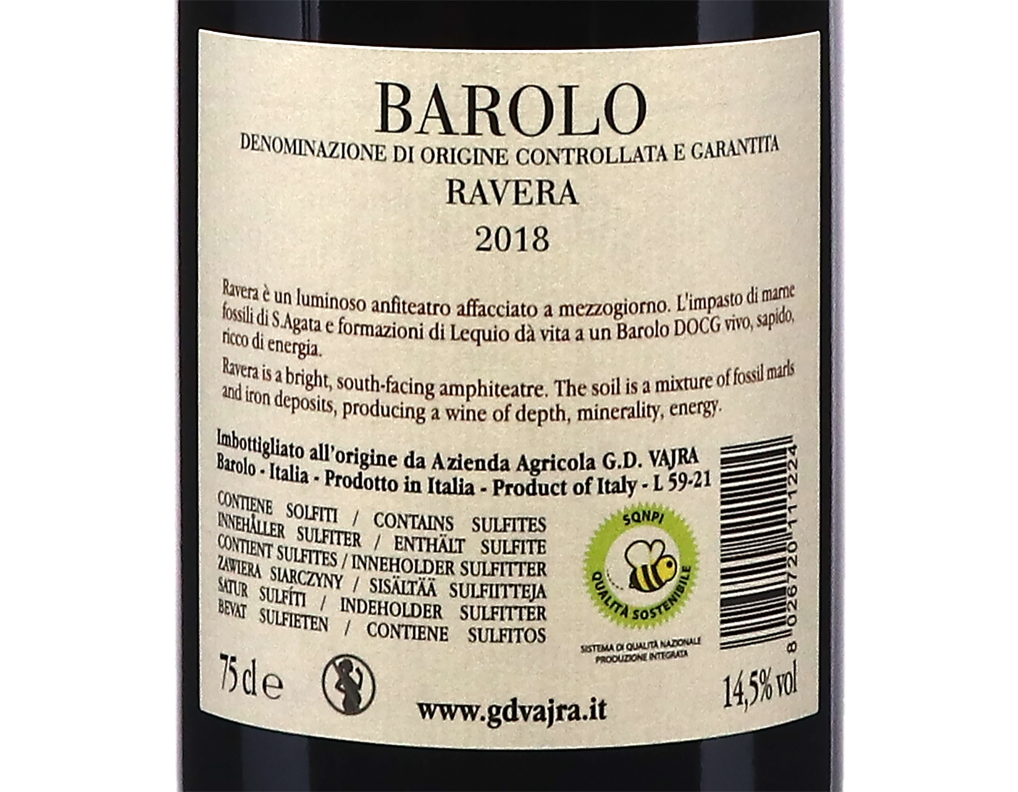 Barolo Ravera GD Vajra 2018