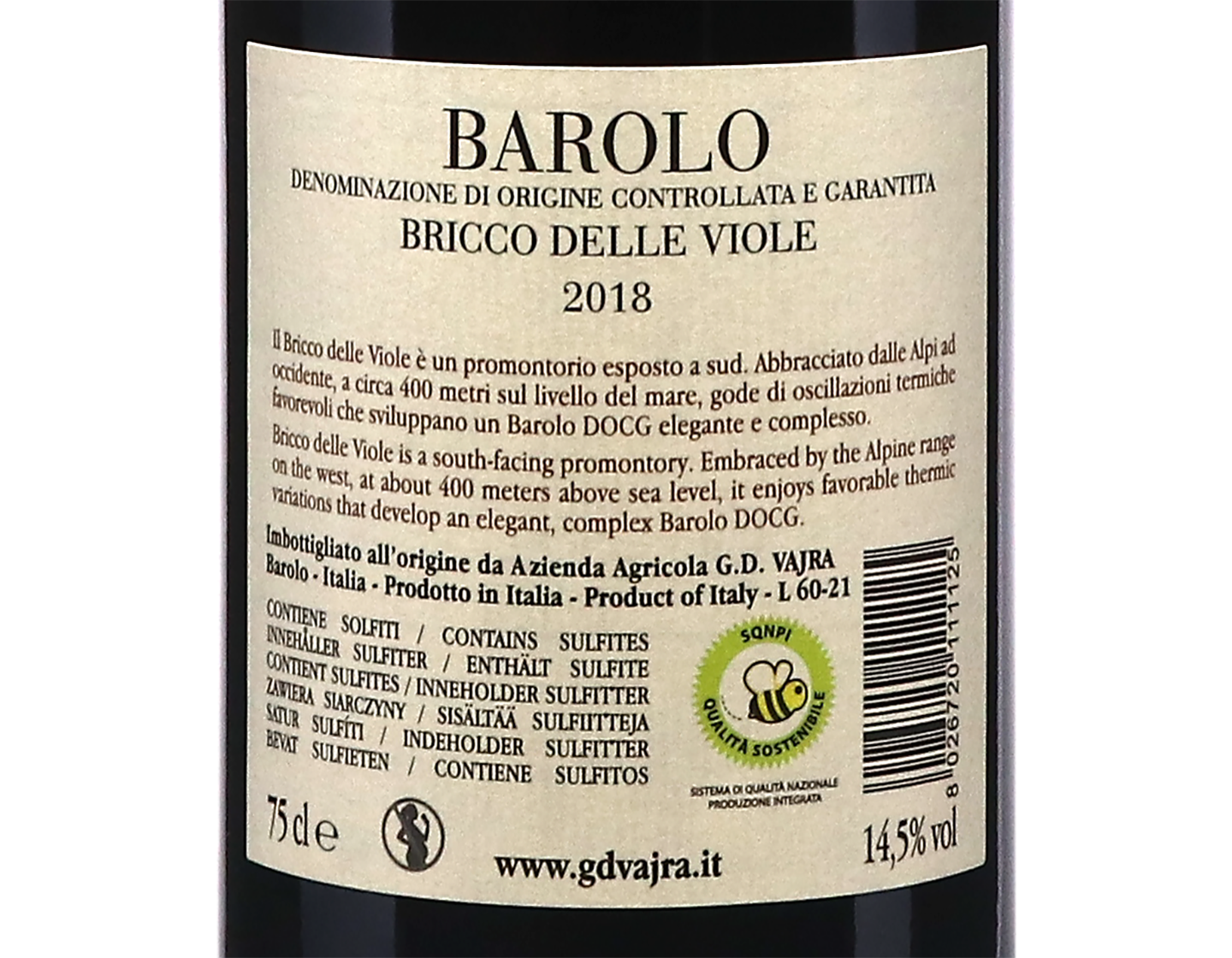 Barolo Bricco del Viole GD Vajra 2018