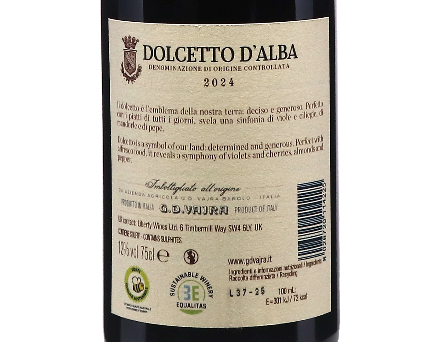 Dolcetto d'Alba, GD Vajra 2024