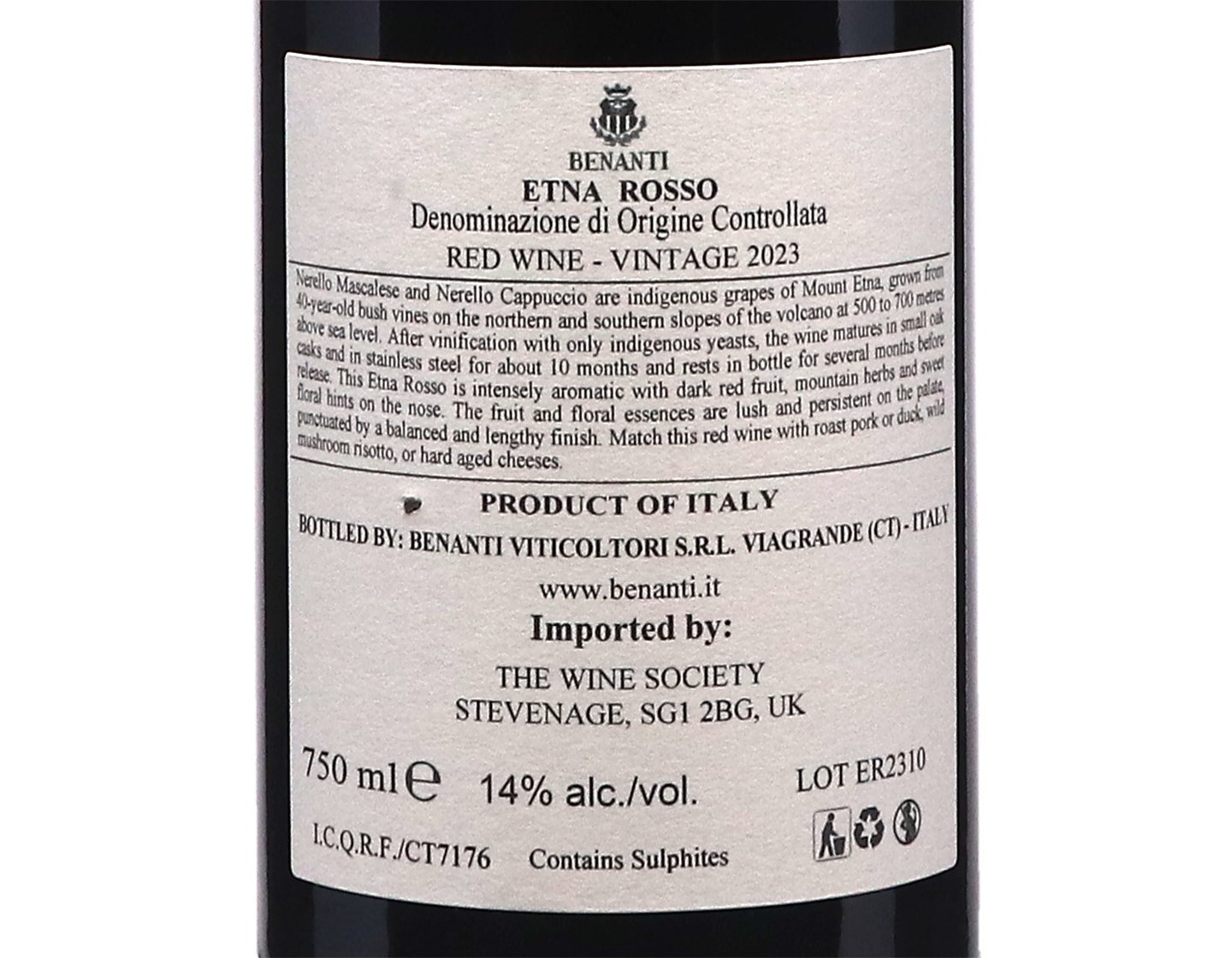 Benanti Etna Rosso 2023