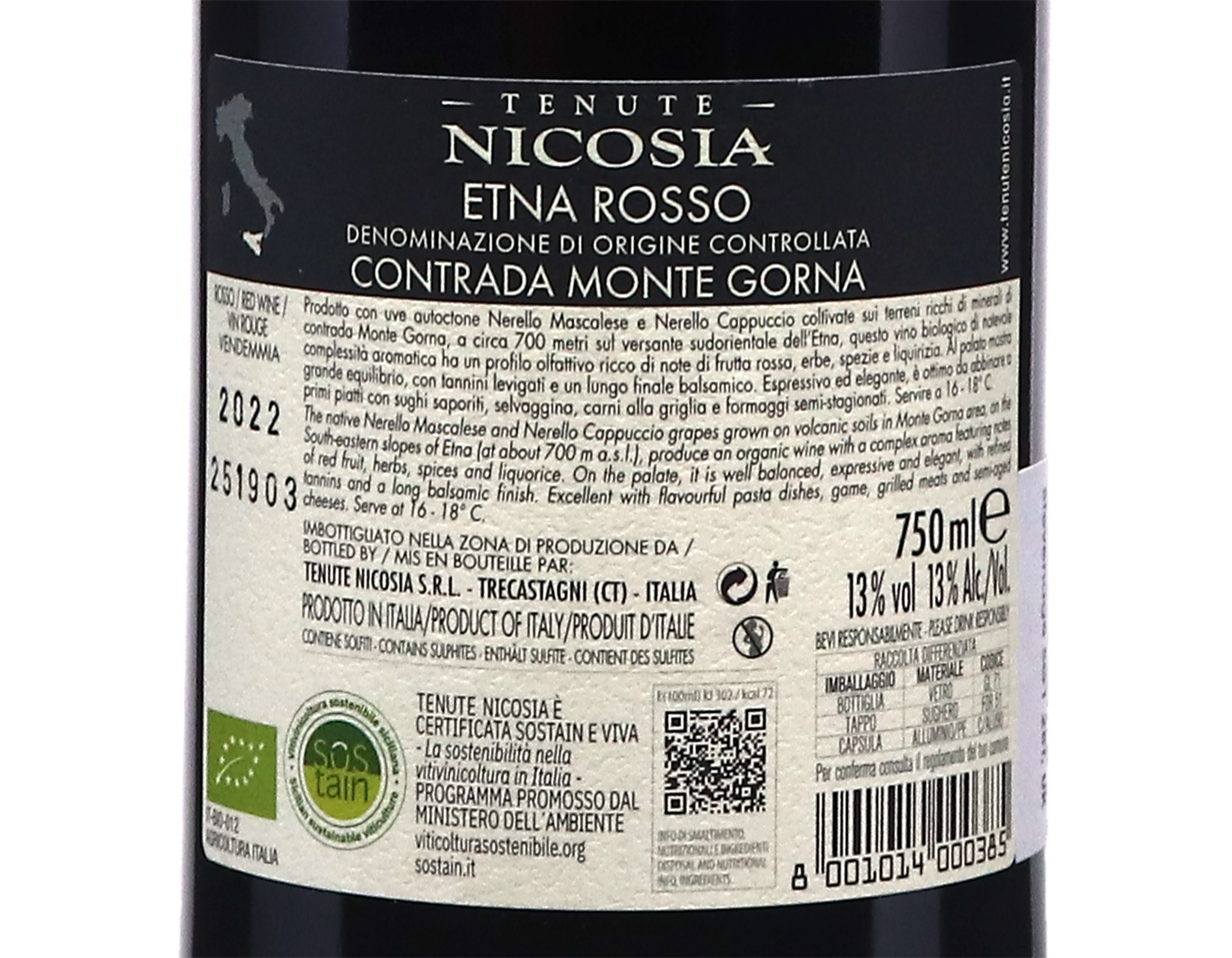 Etna Rosso Monte Gorna, Nicosia 2022