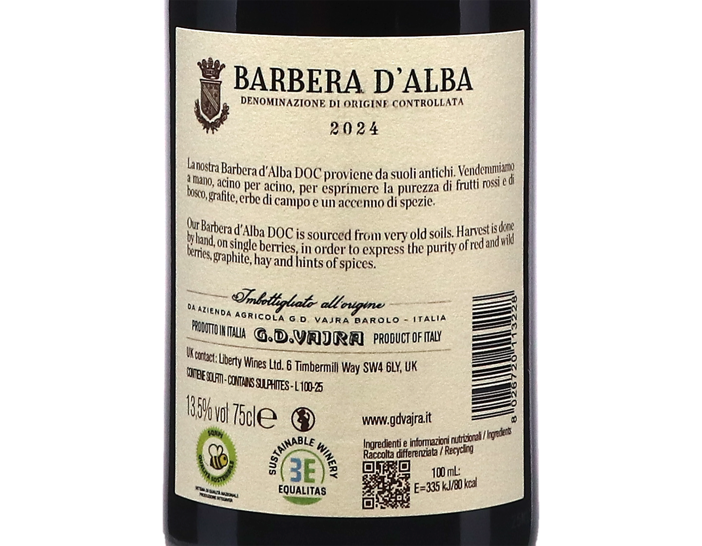 Barbera d'Alba, GD Vajra 2024