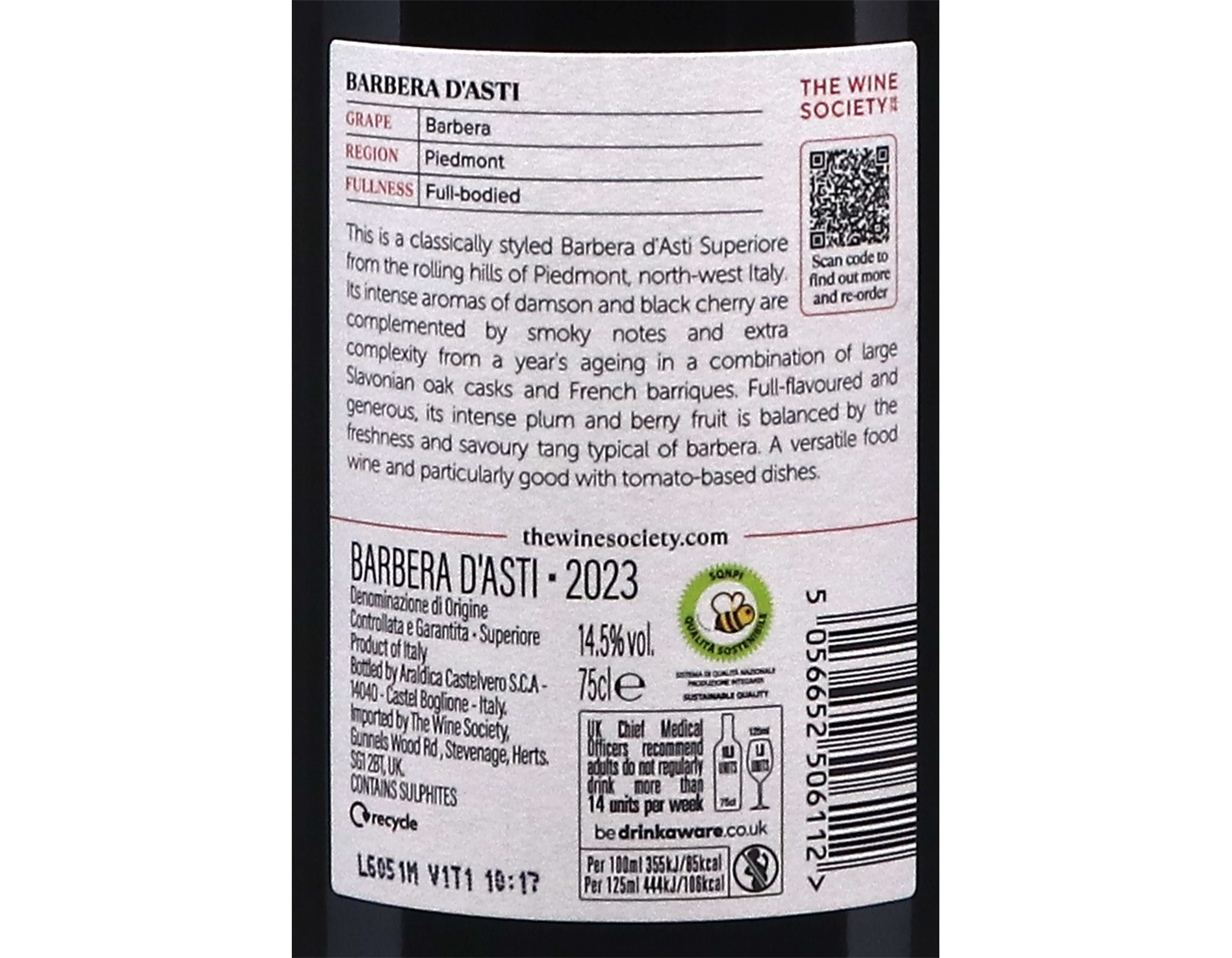 The Society's Barbera d'Asti Superiore 2023