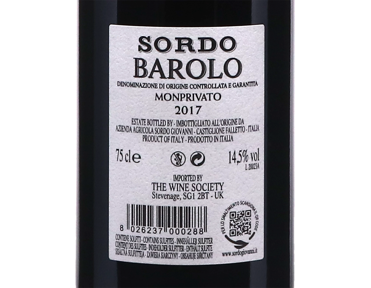 Barolo Monprivato Sordo 2017