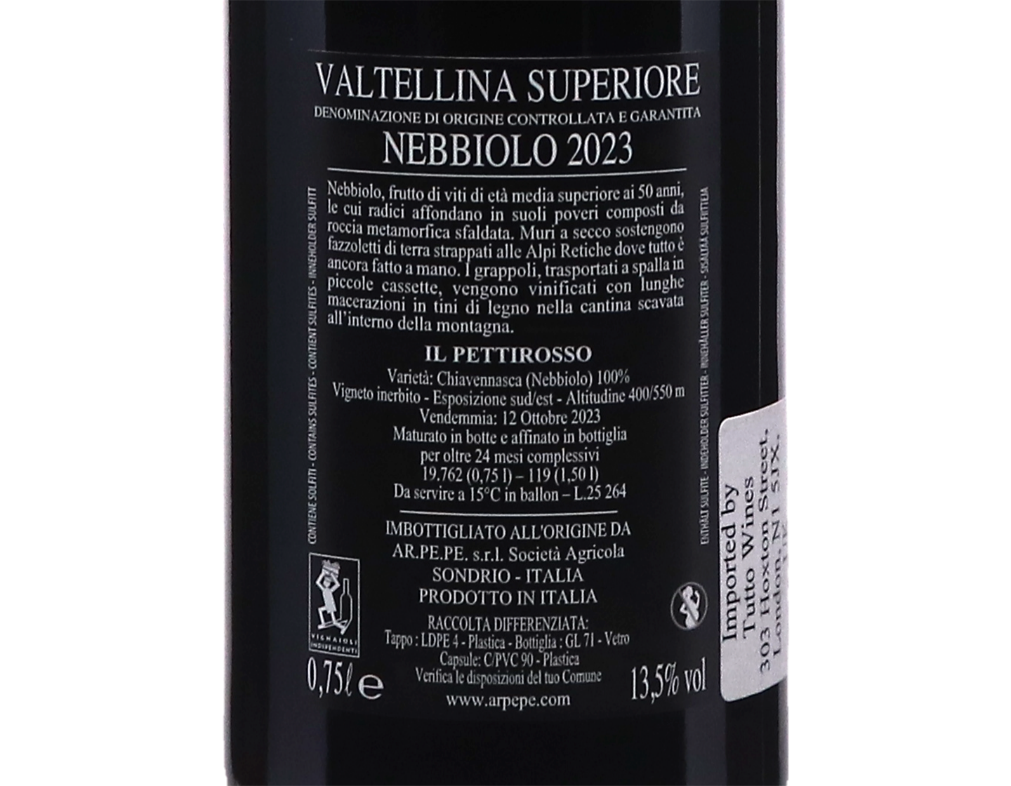 Valtellina Superiore ARPEPE Il Pettirosso 2023