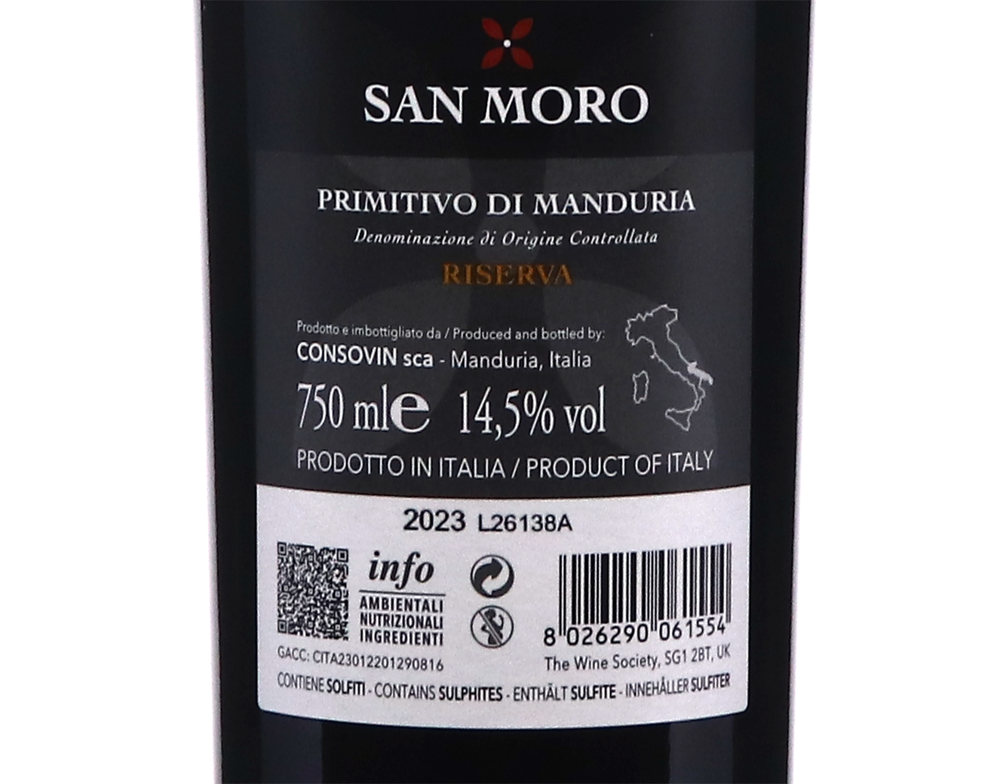Primitivo di Manduria Riserva San Moro 2023