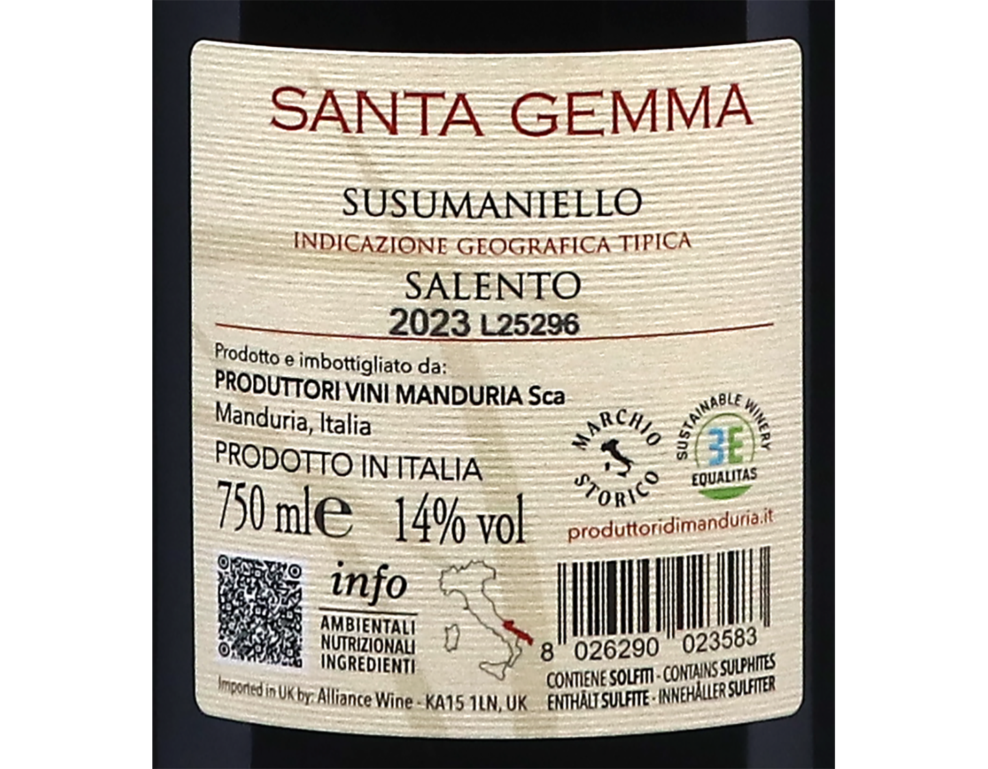 San Moro Susumaniello Manduria 2023