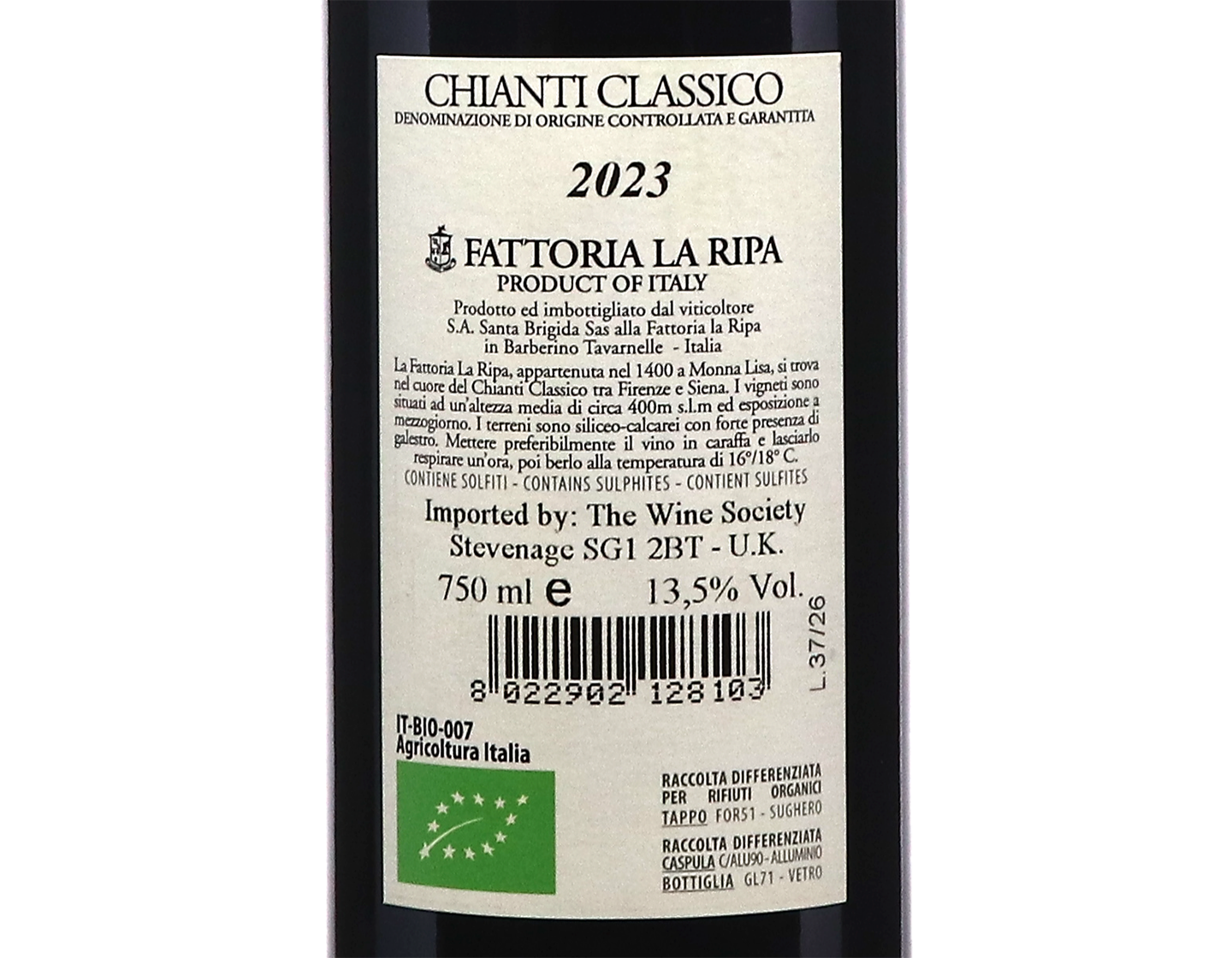 Chianti Classico Fattoria La Ripa 2023 ORGANIC