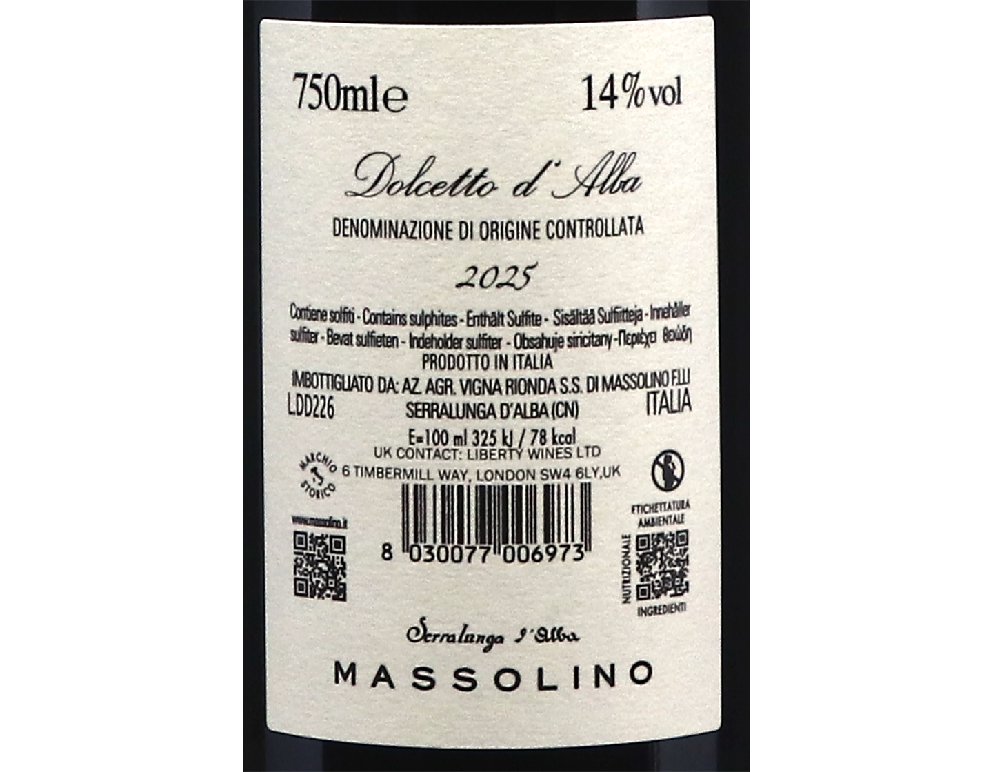 Dolcetto d'Alba Massolino 2025
