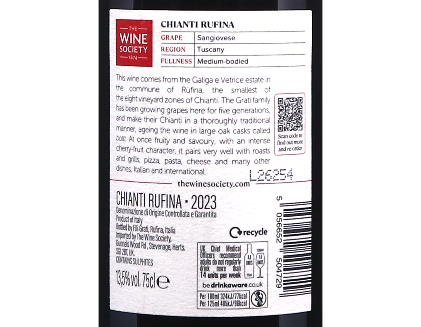 The Society's Chianti Rufina 2023
