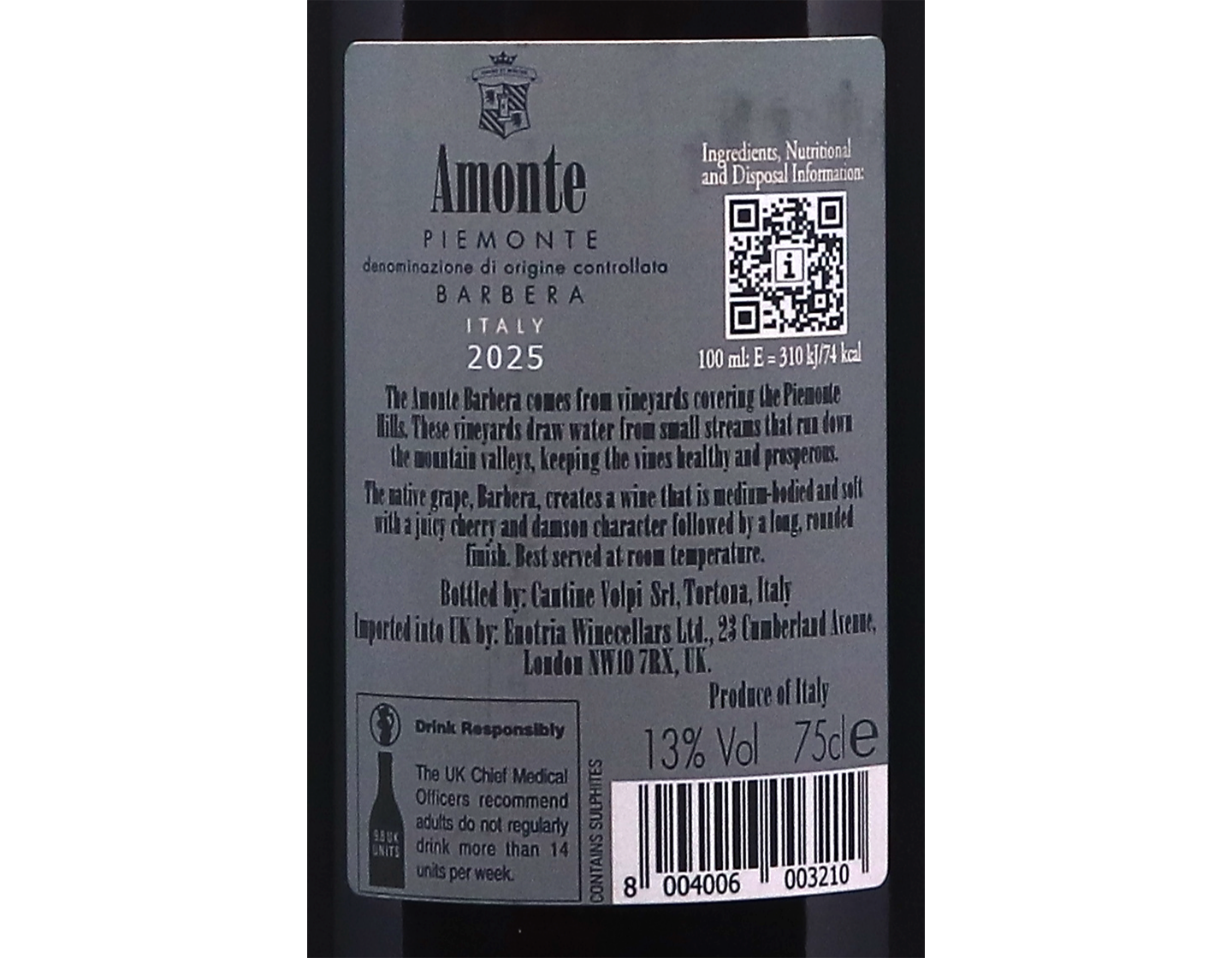 Barbera del Piemonte Amonte 2025