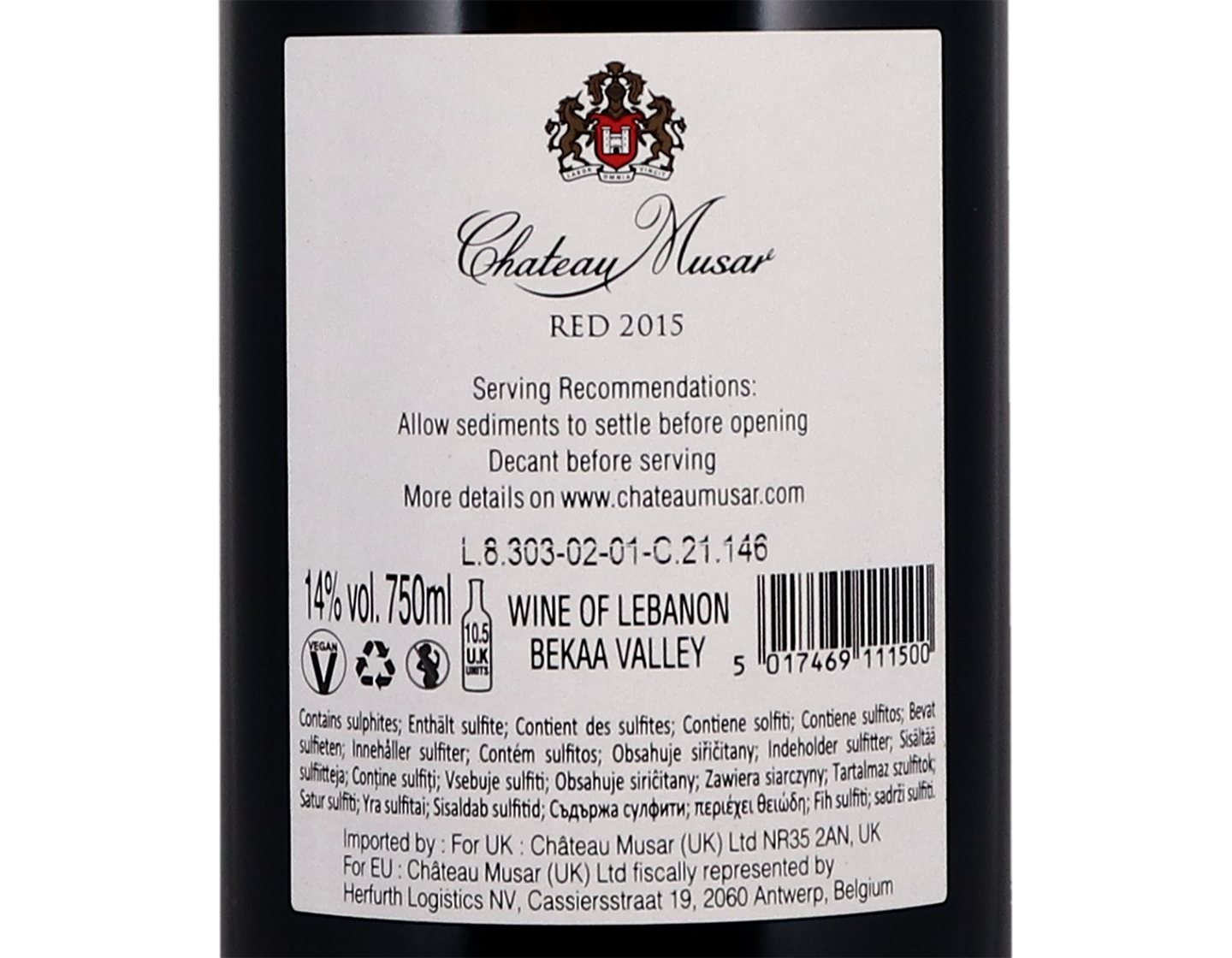 Chateau Musar 2015