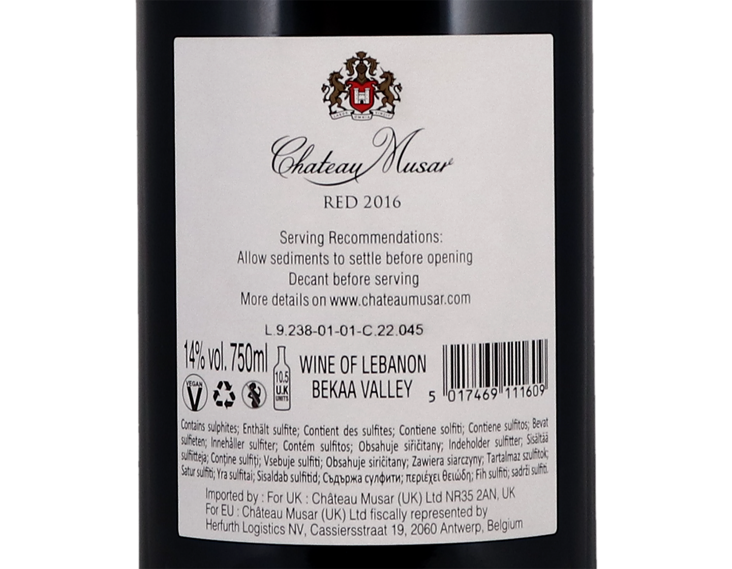 Chateau Musar 2016